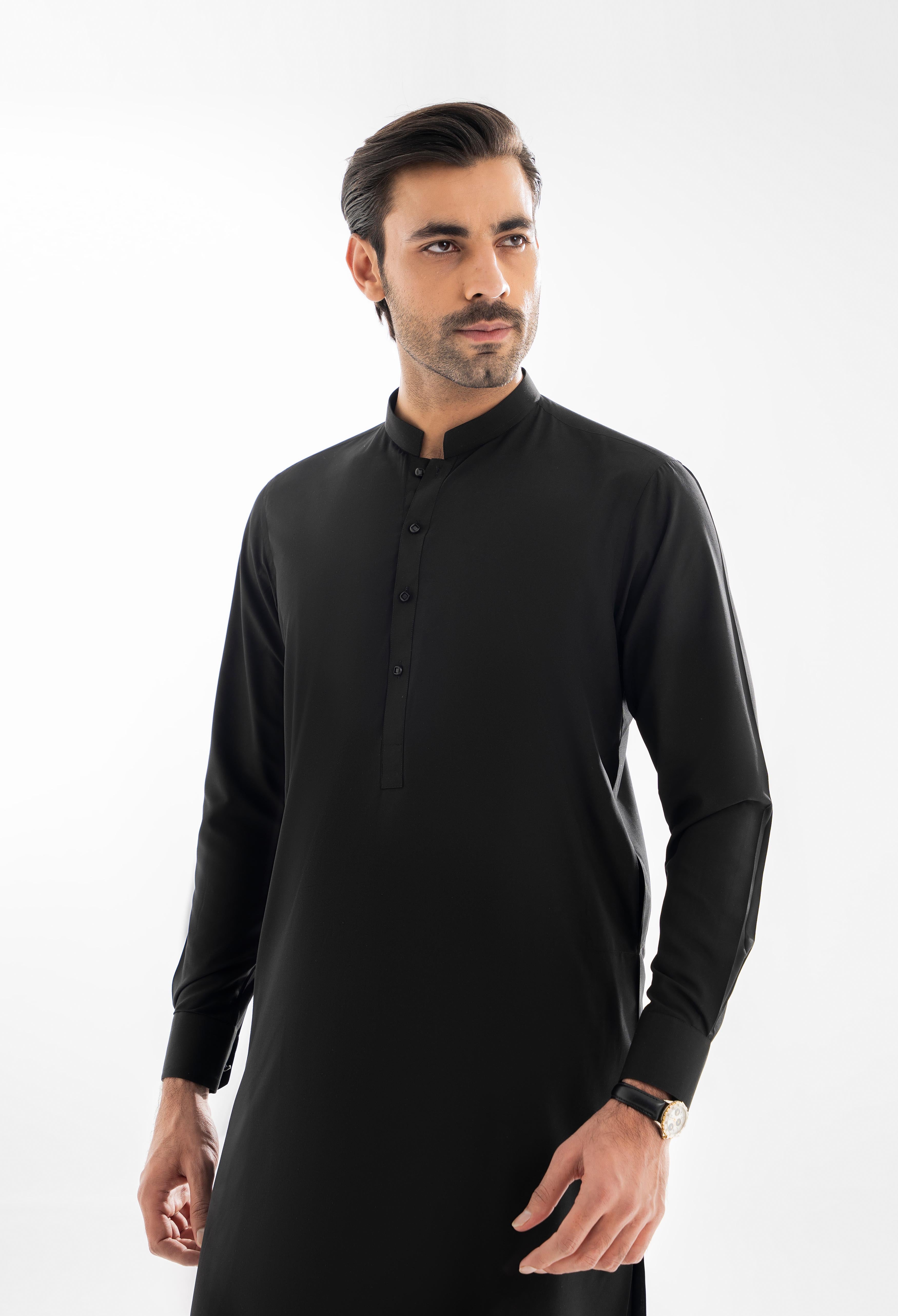 Cool Black Plain Kameez Shalwar