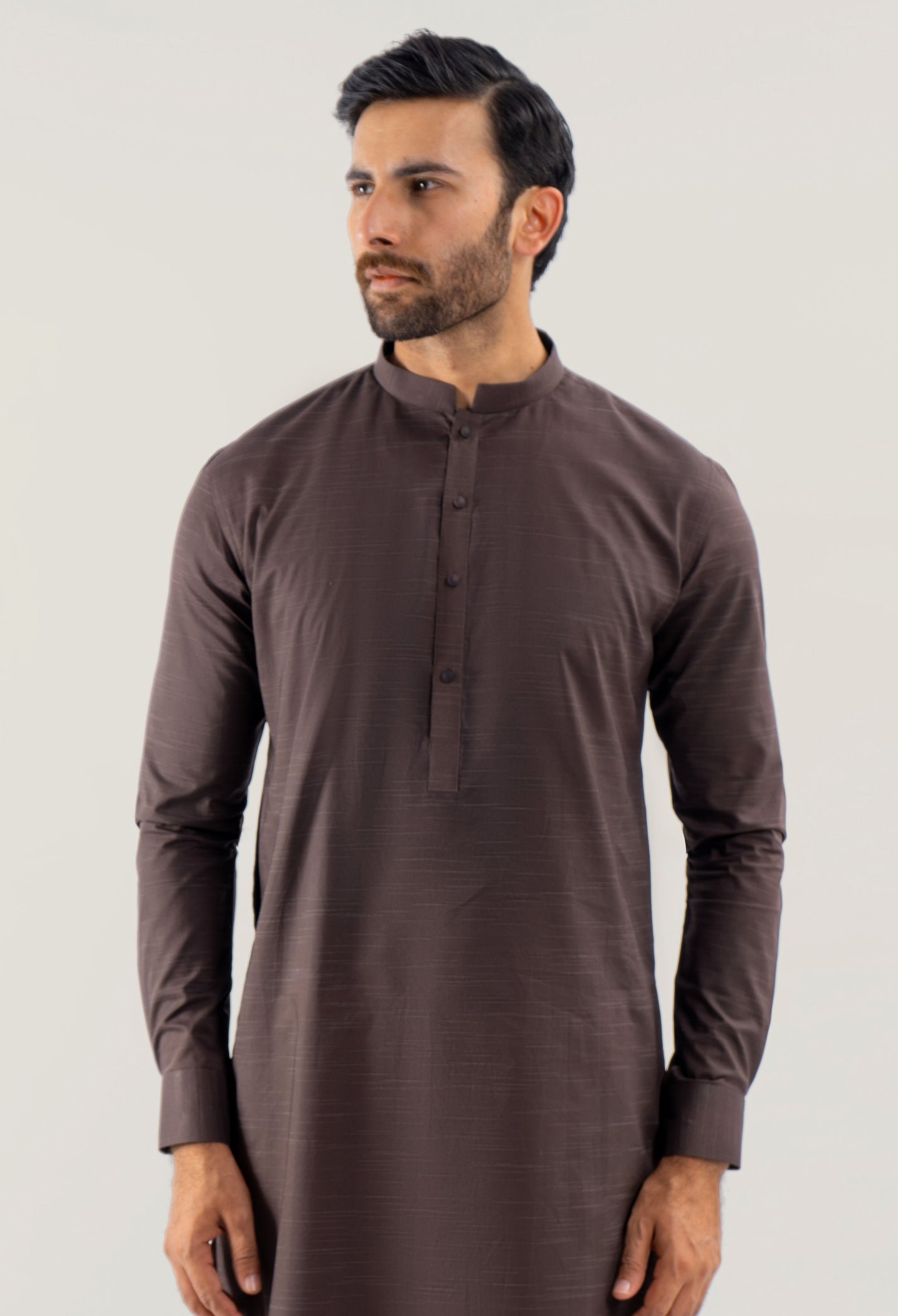 Cedar Brown Cotton Kurta Pajama (GPS-000123)
