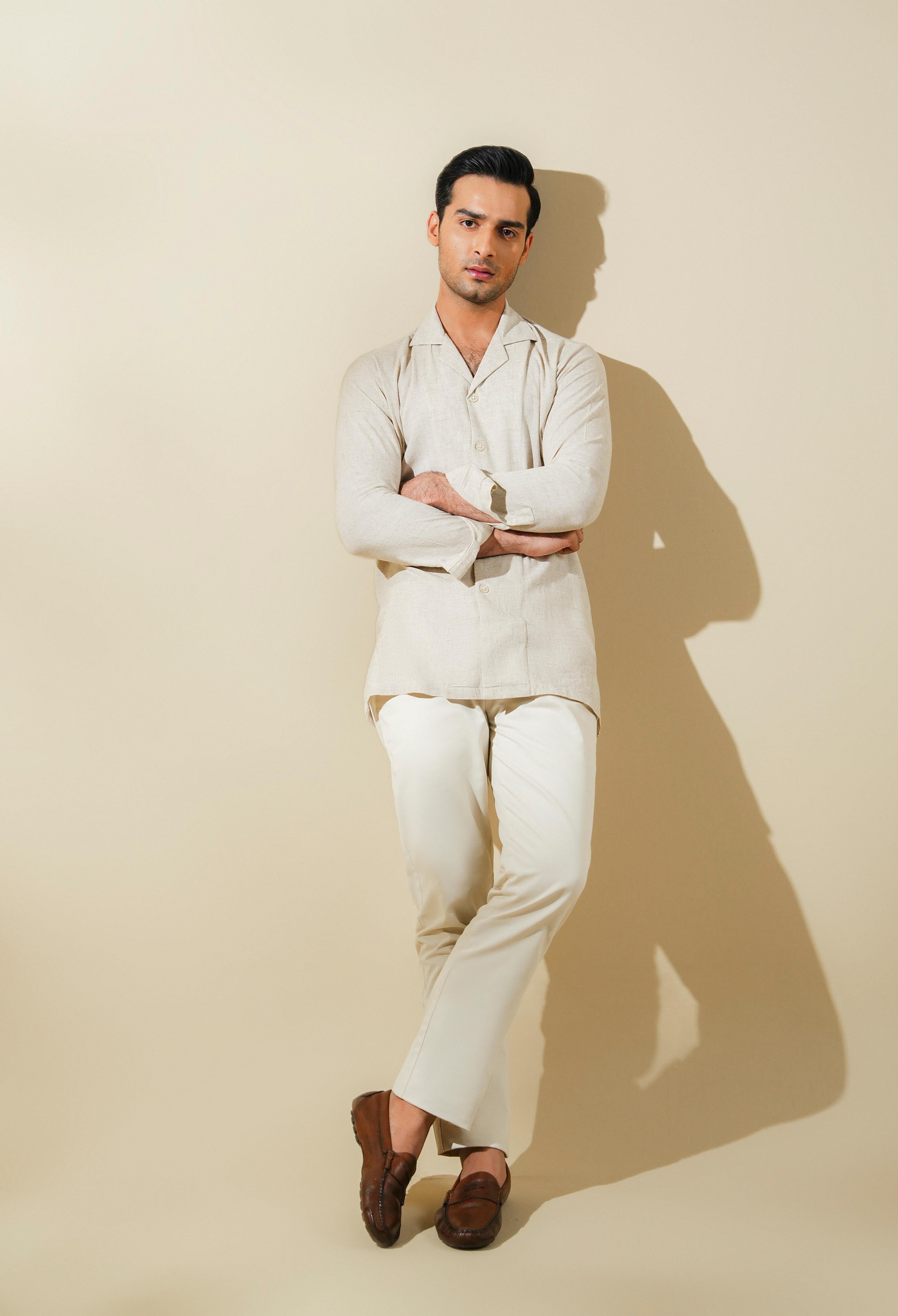 Sand Brown Linen Shirt