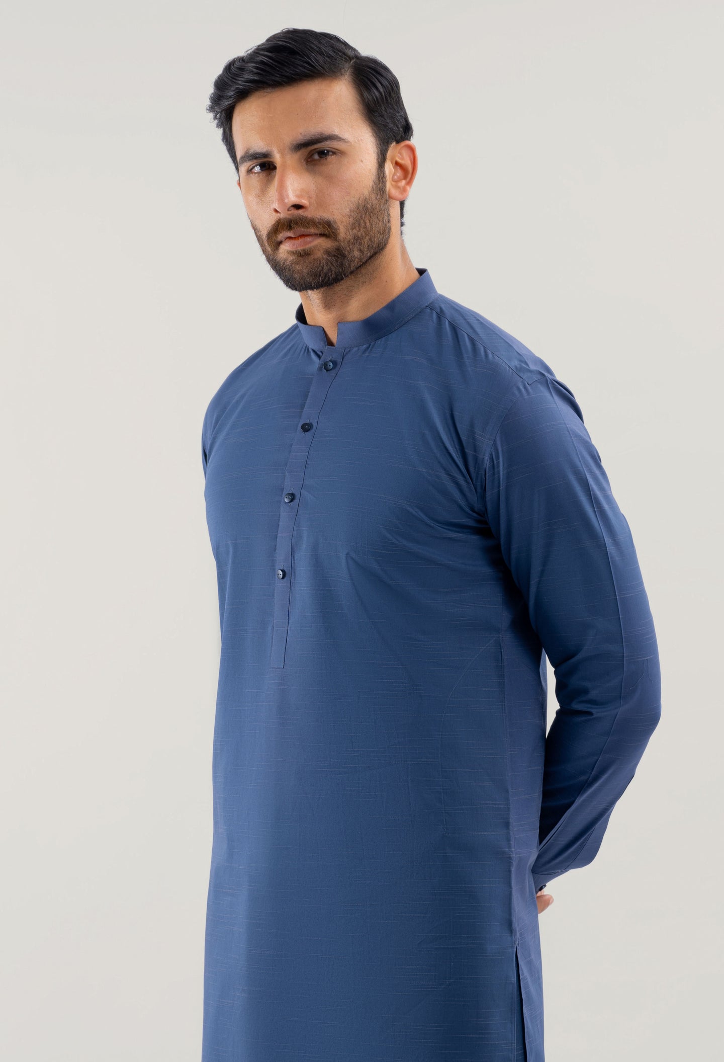 Teal Blue Cotton Kameez Shalwar (GSS-000448)