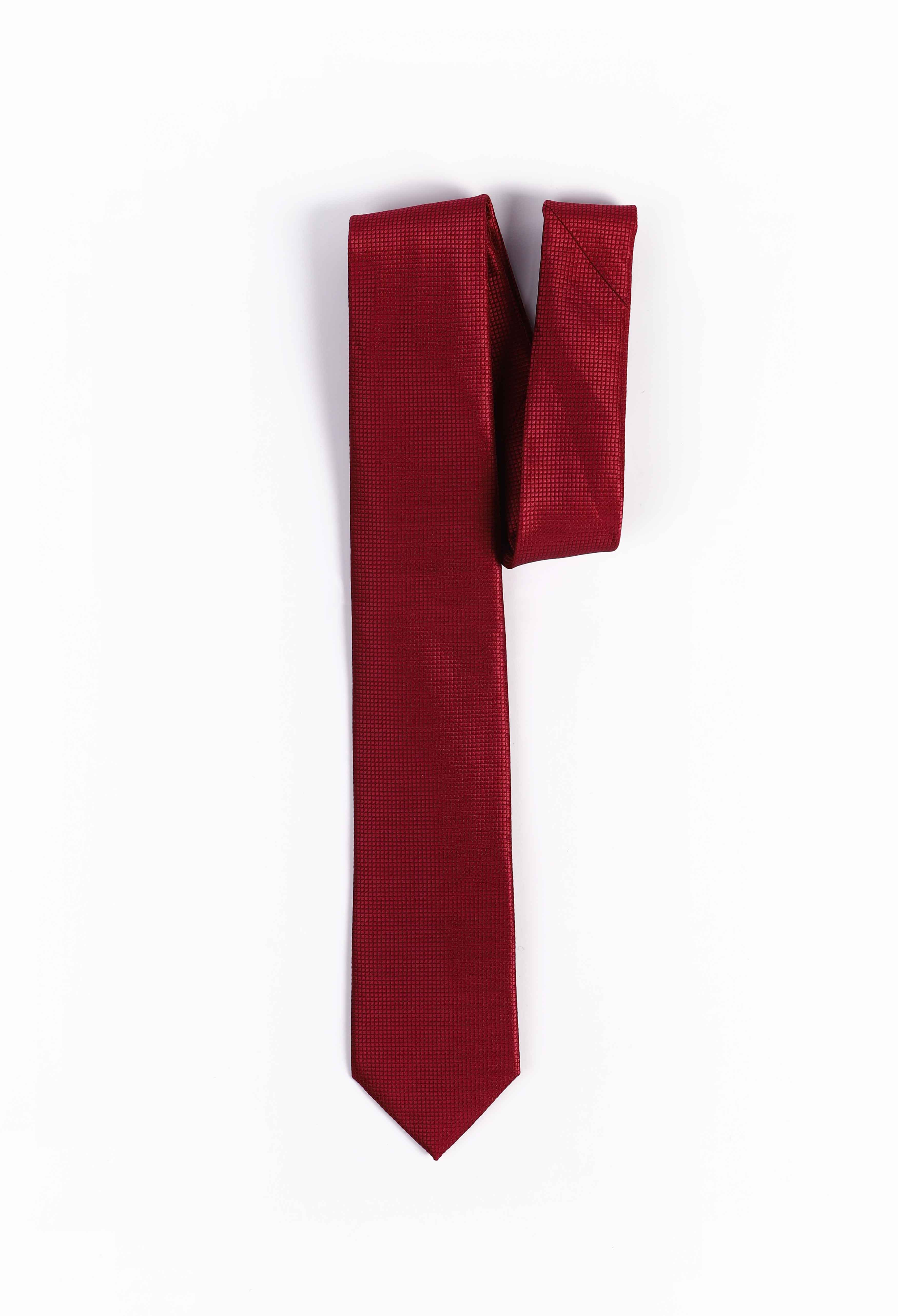 Fire Brick Red Plain Tie (TIE-000025)
