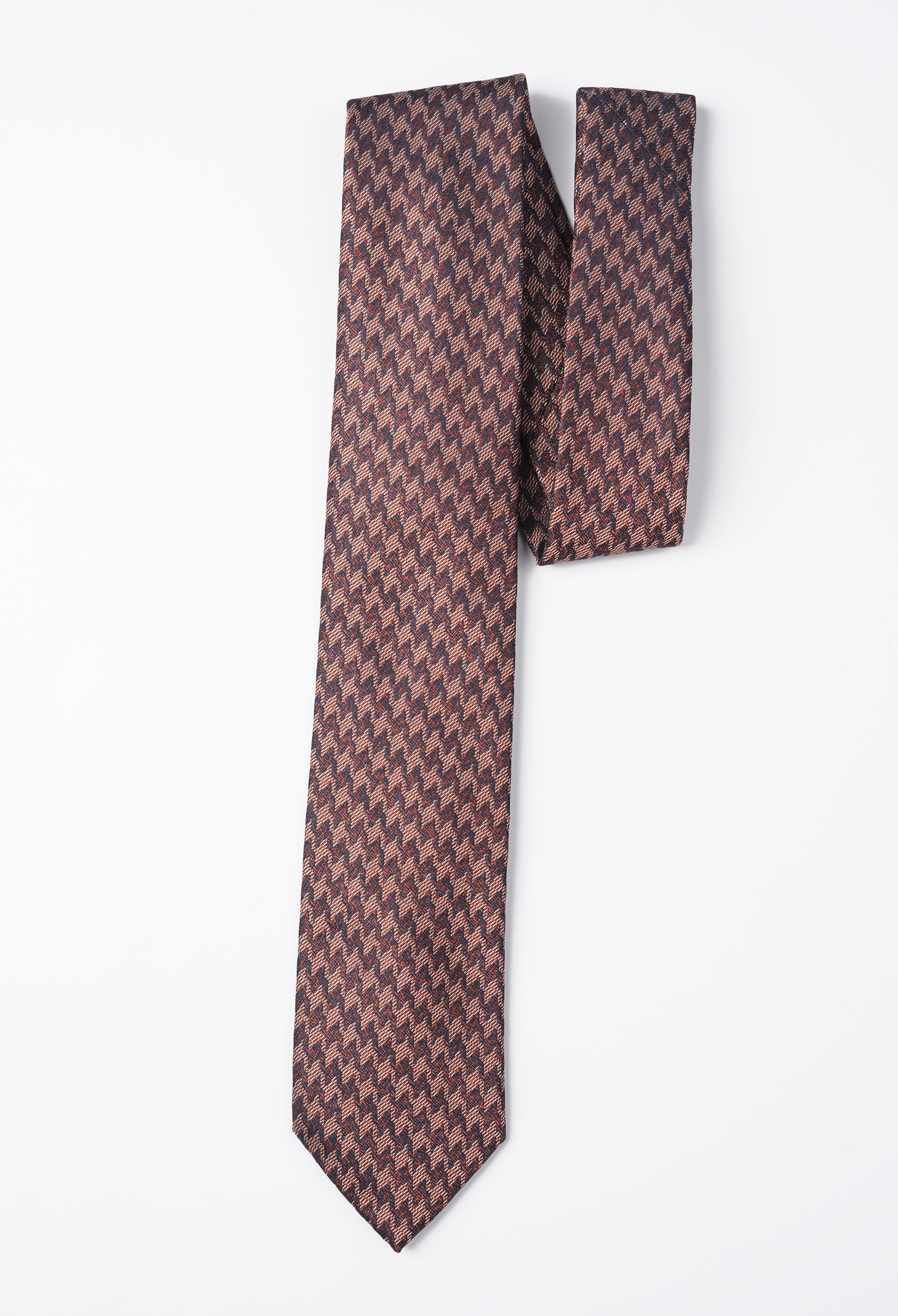 Copper Brown  Hound Tooth Tie