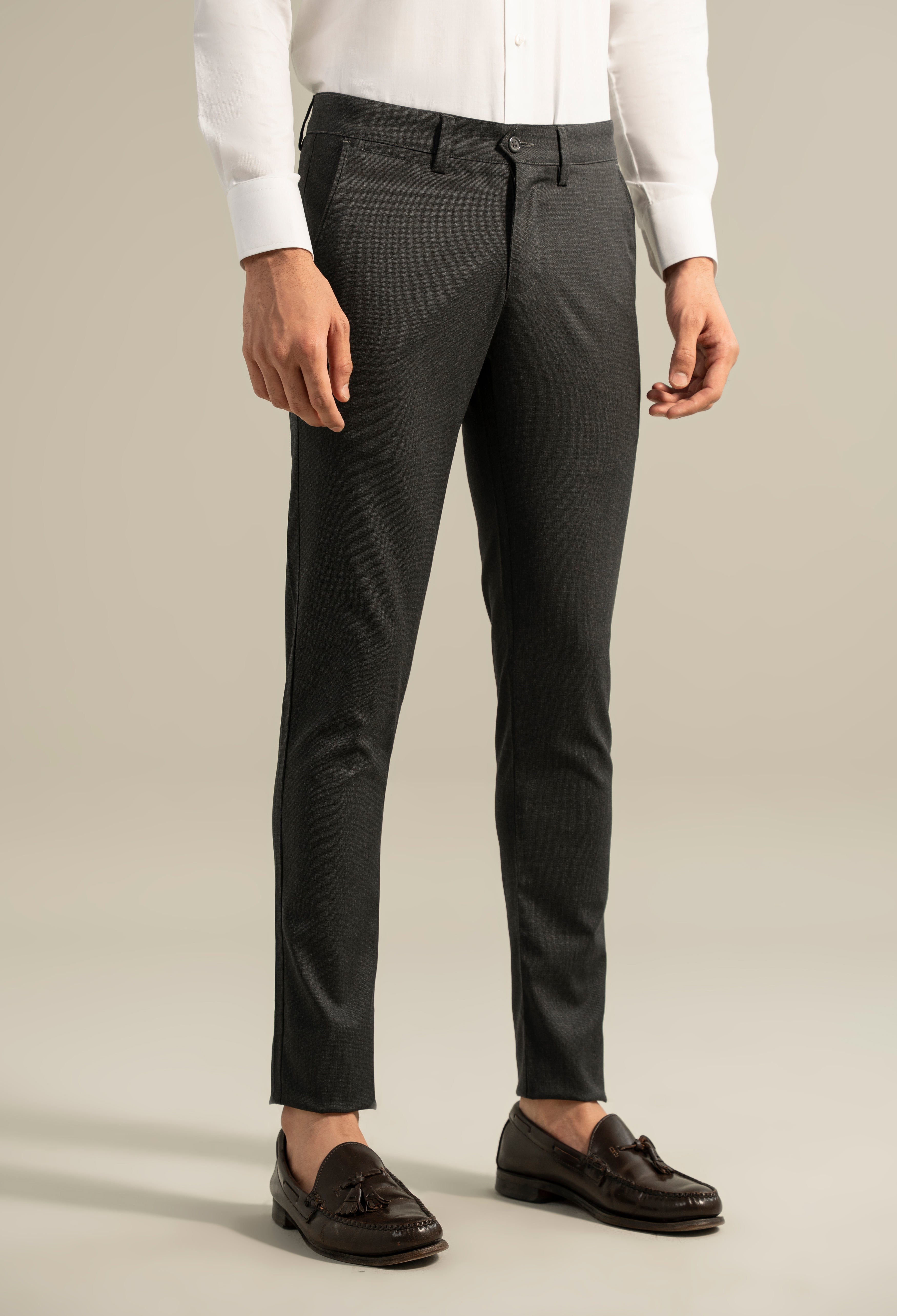 L/Grey Lycra Dress Pant