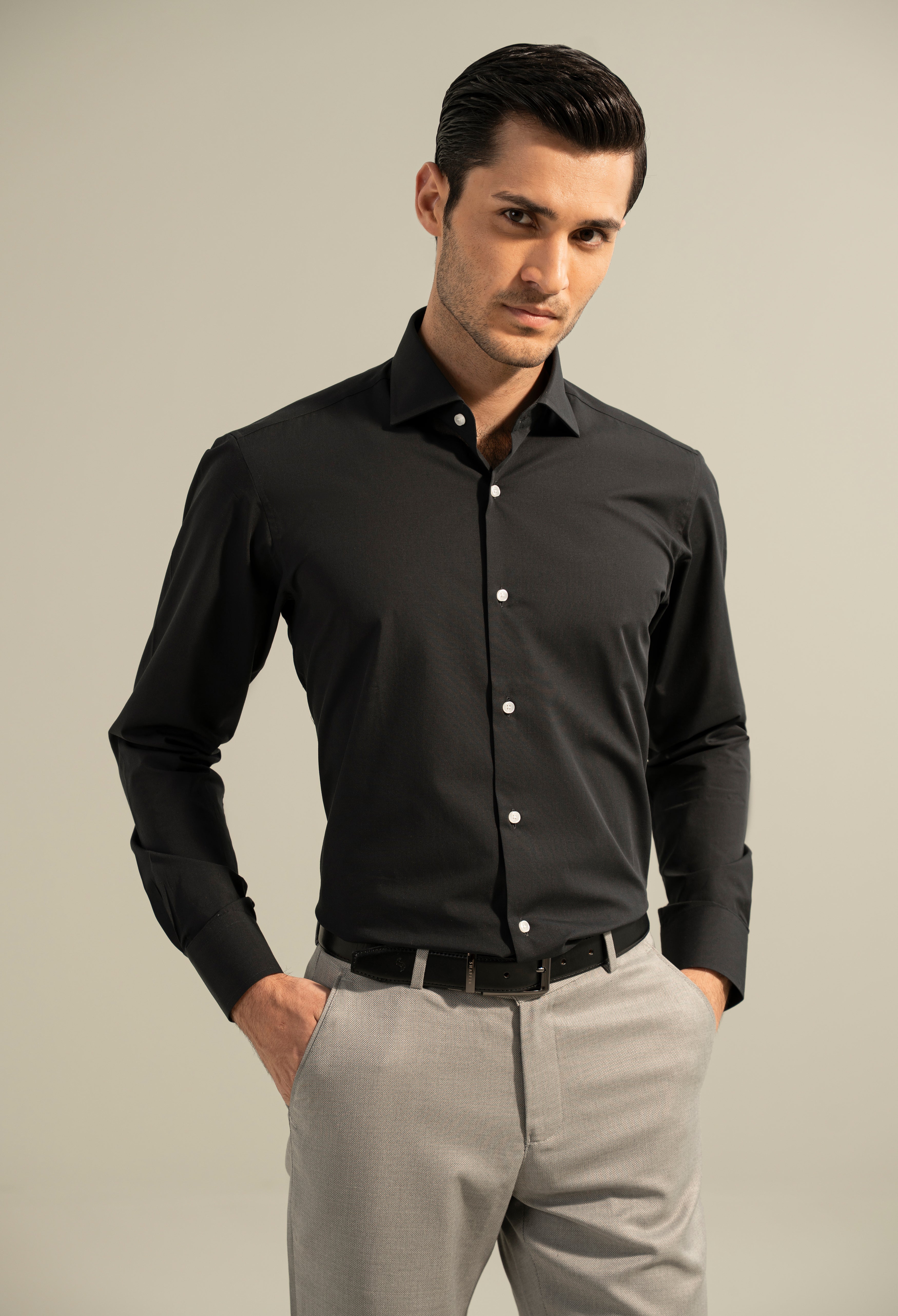 Black Bolt Formal Shirt