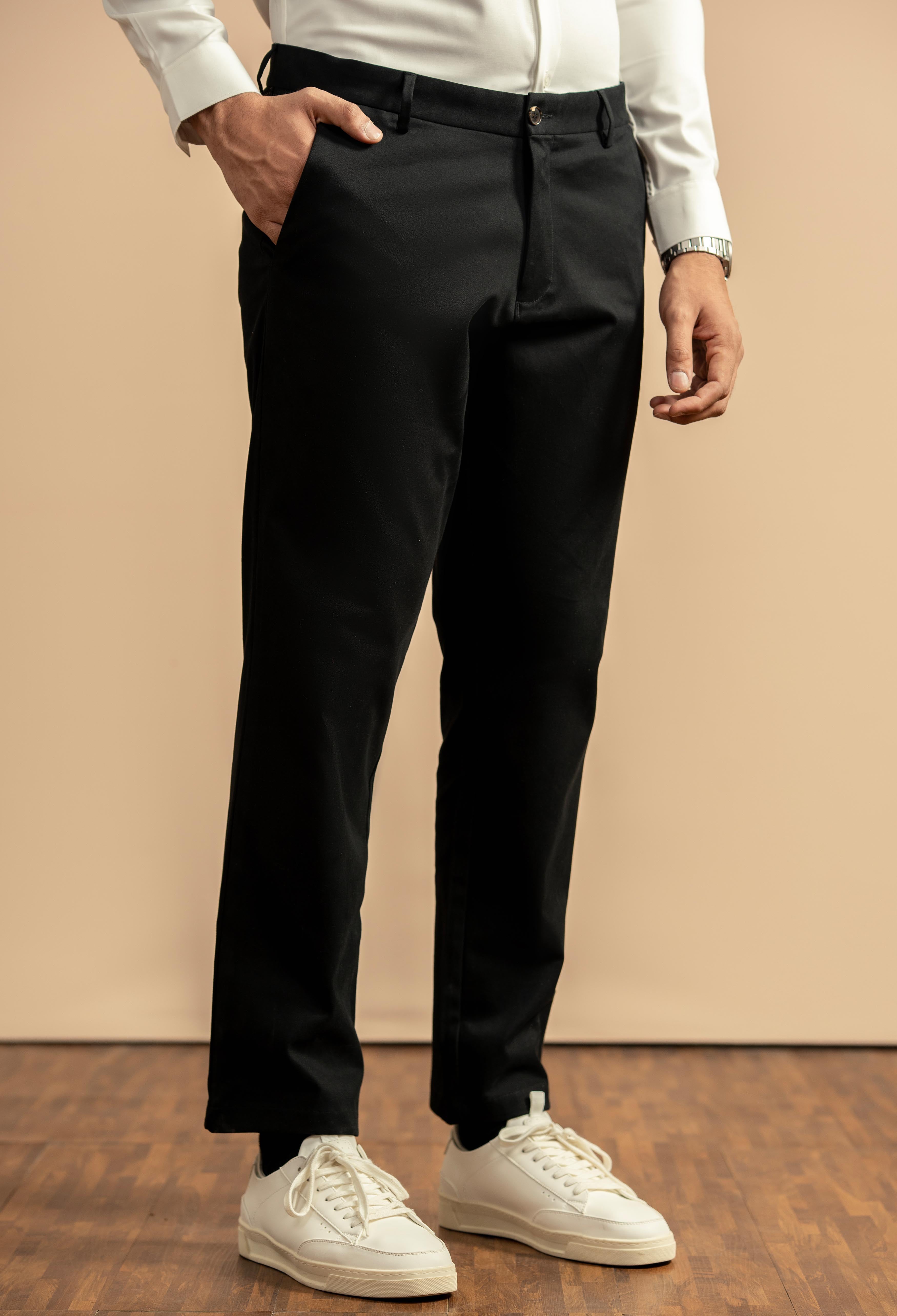 Black Cotton Trouser