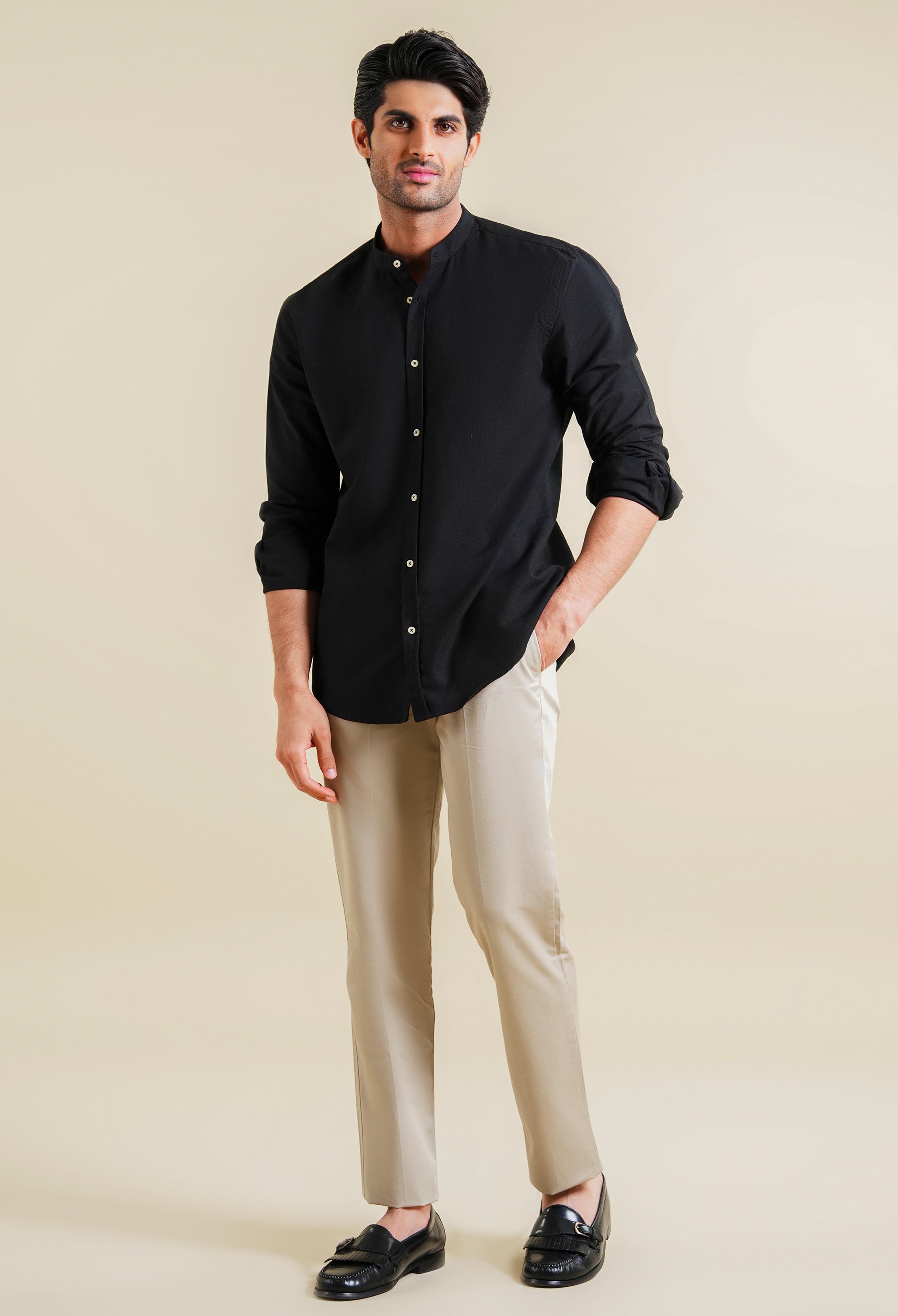 Raisan Black Oxford Shirt