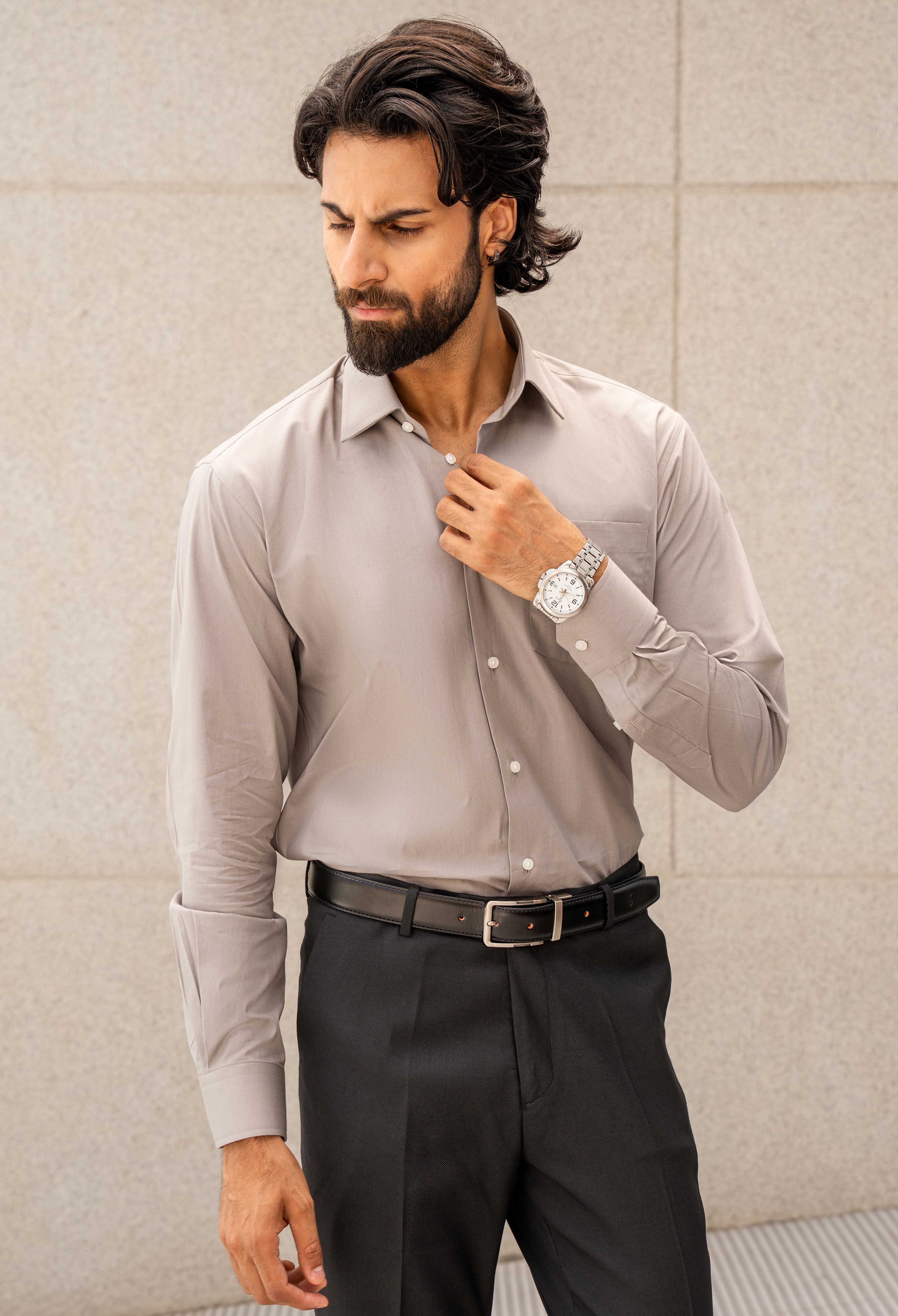 Grey Formal Shirt (FSH-000103)