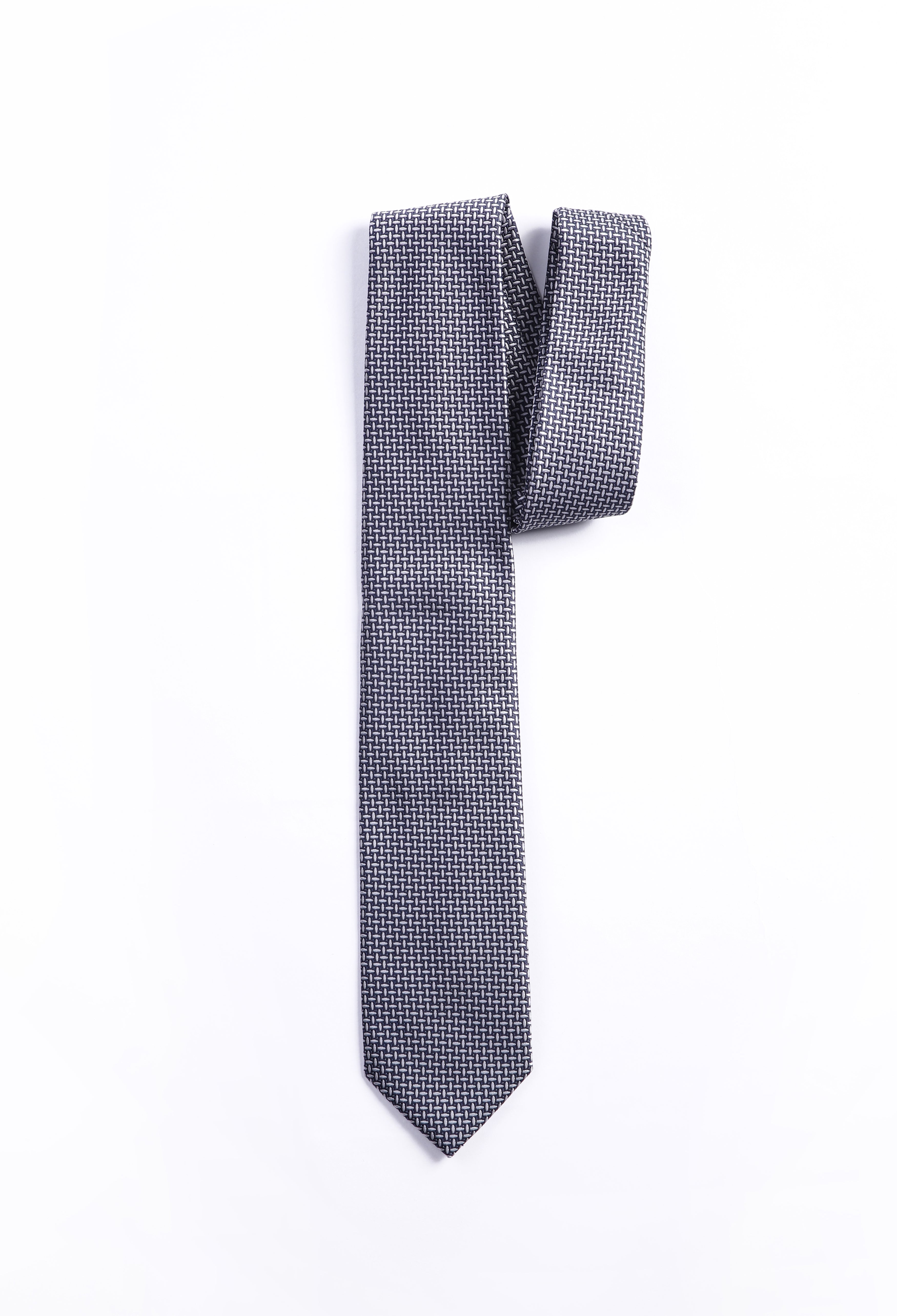 Gunmetal Grey Zigzag Tie (TIE-000035)