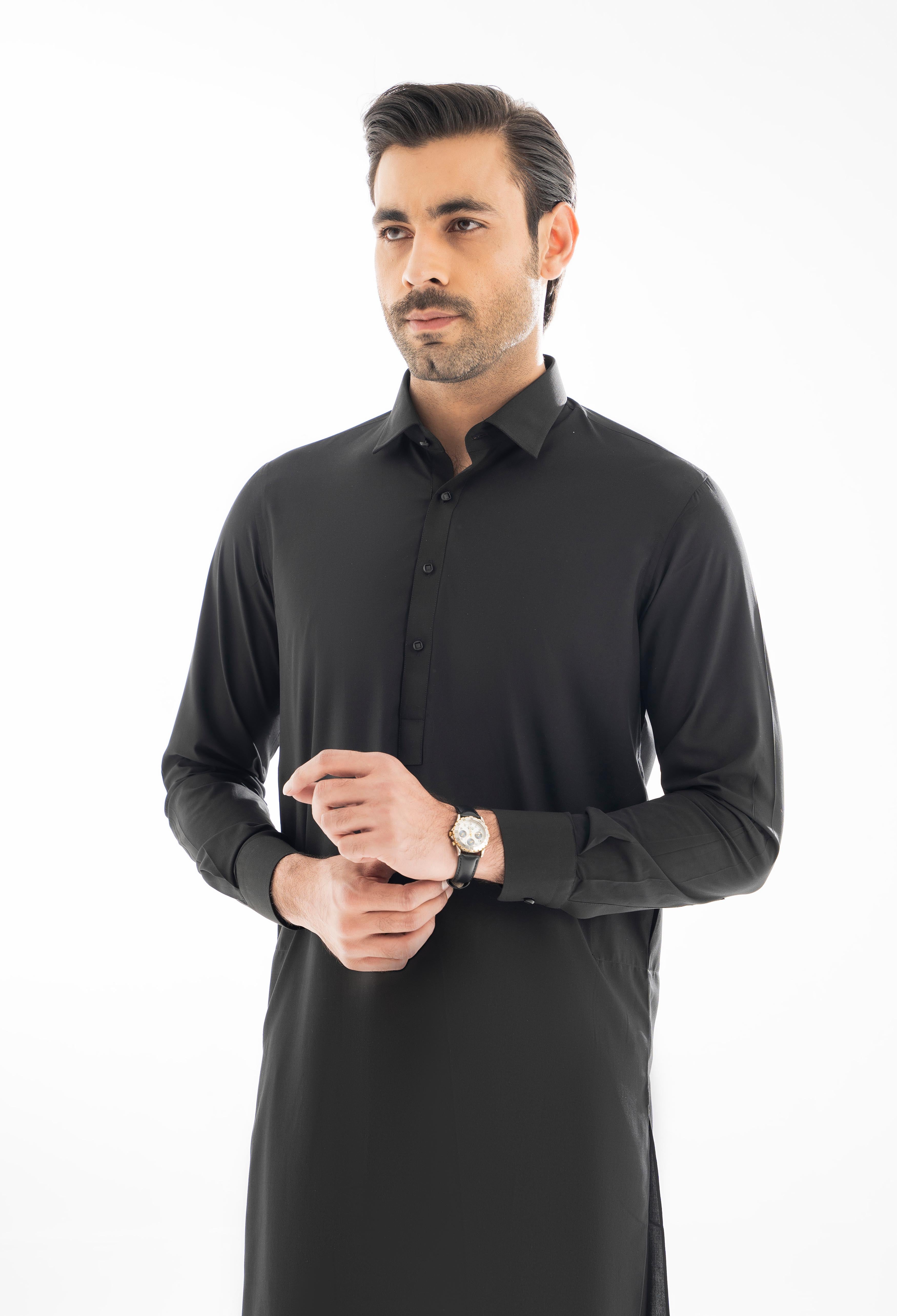 Cool Black Plain Kameez Shalwar