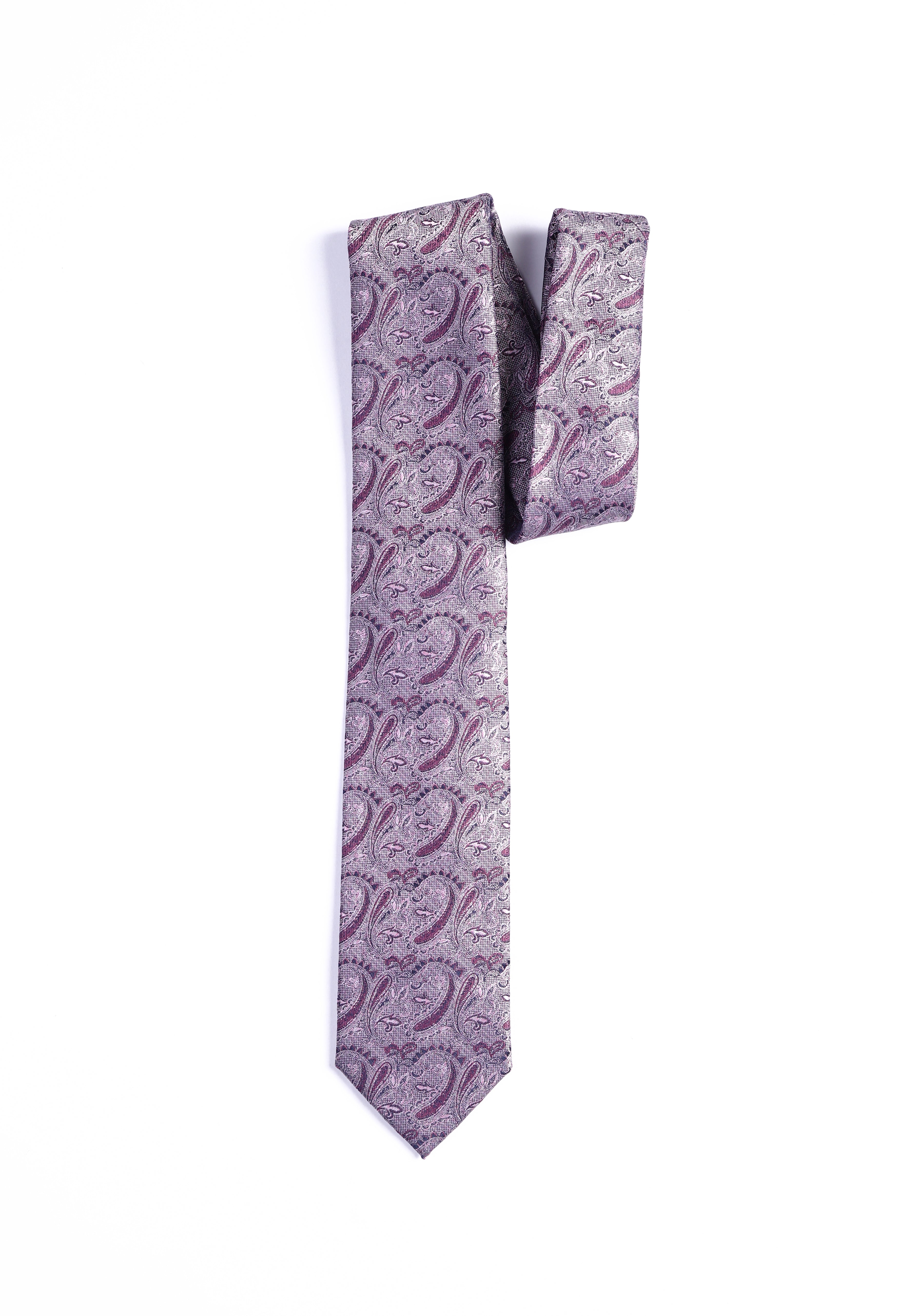 Lavender Purple Paisley Tie (TIE-000023)