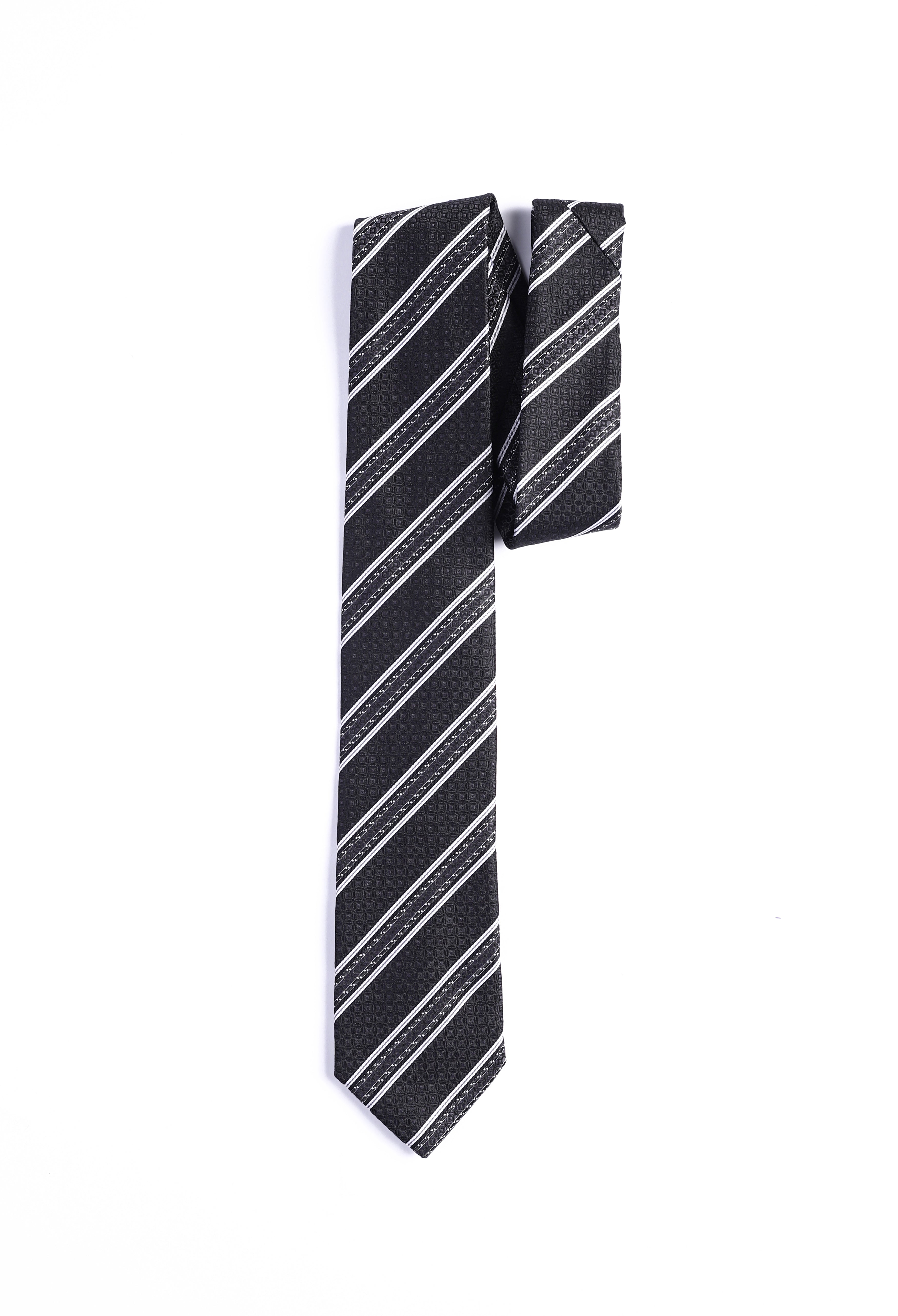 Black Bronze Stripe Tie