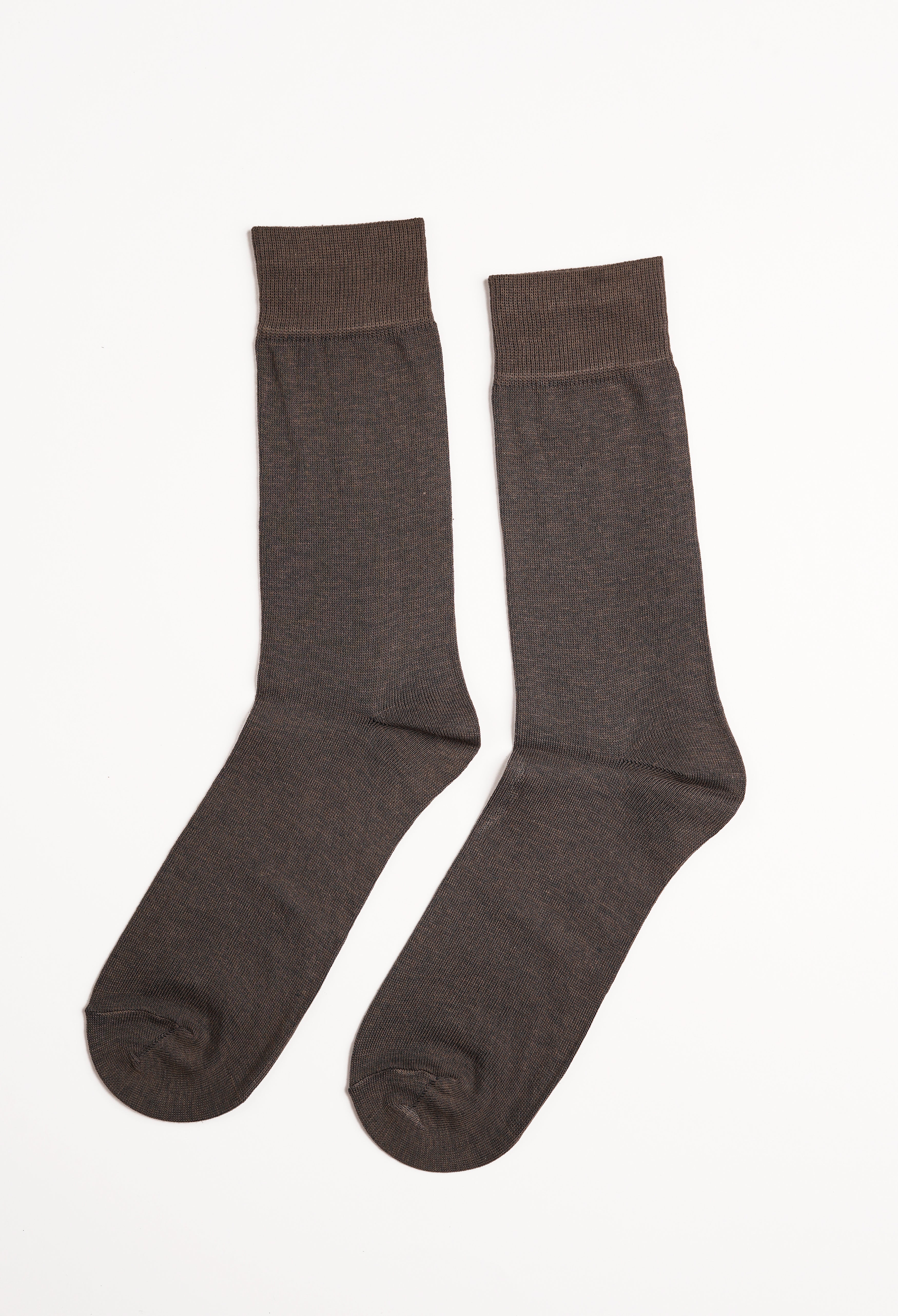 Fossil Grey Plain Cotton Socks