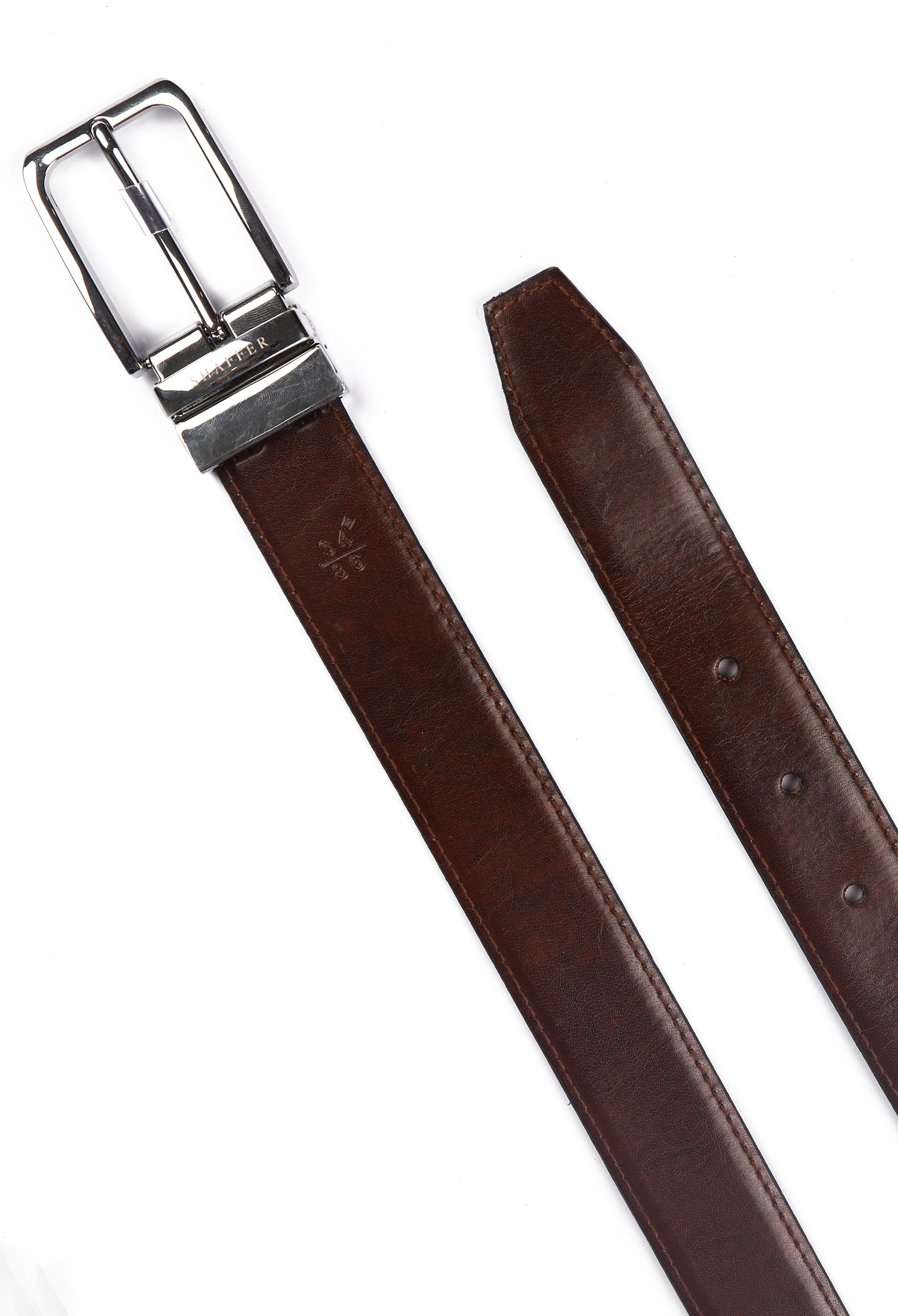 Walnut Brown PU Leather Belt