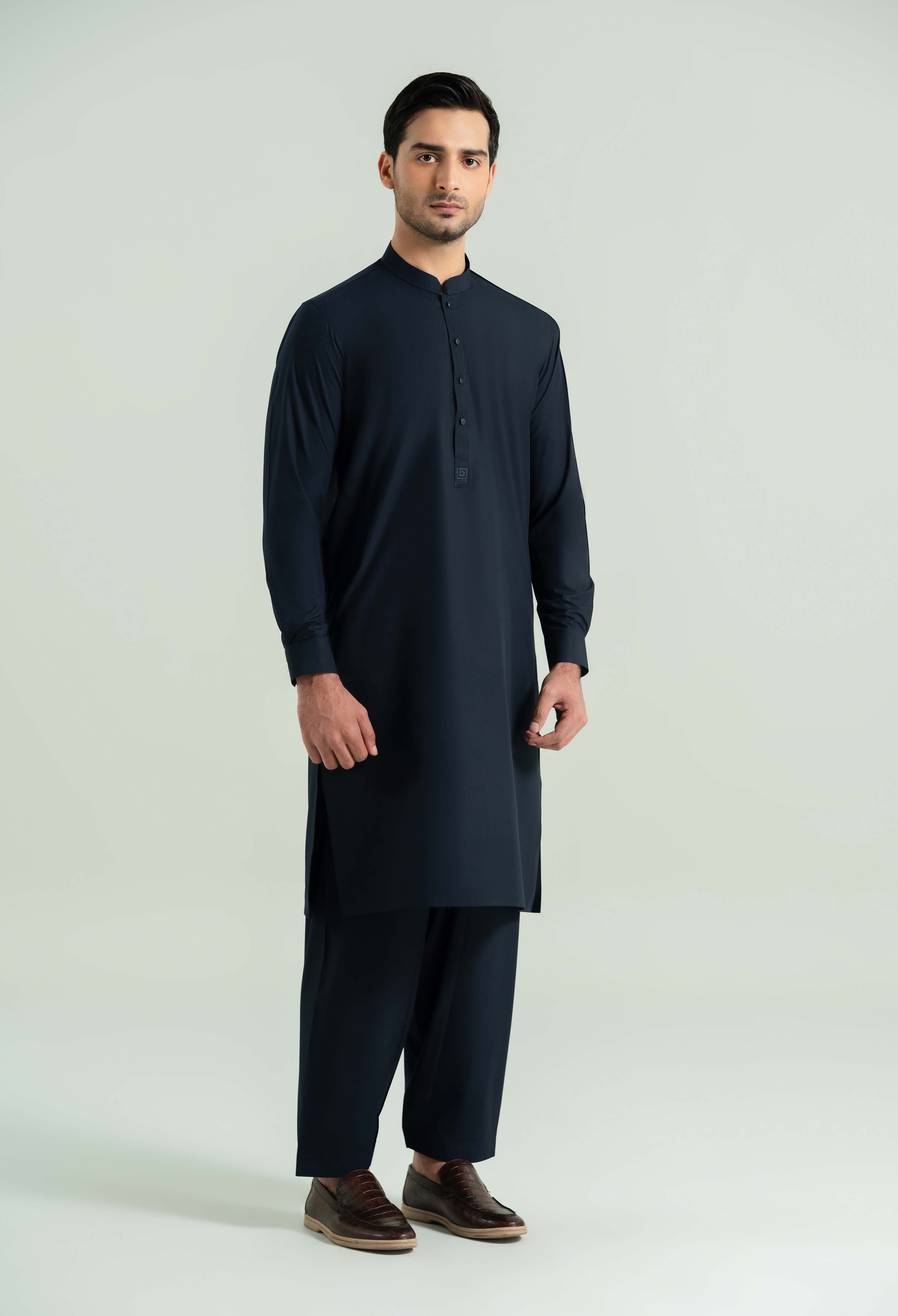 Navy Blue Detailing Kameez Shalwar