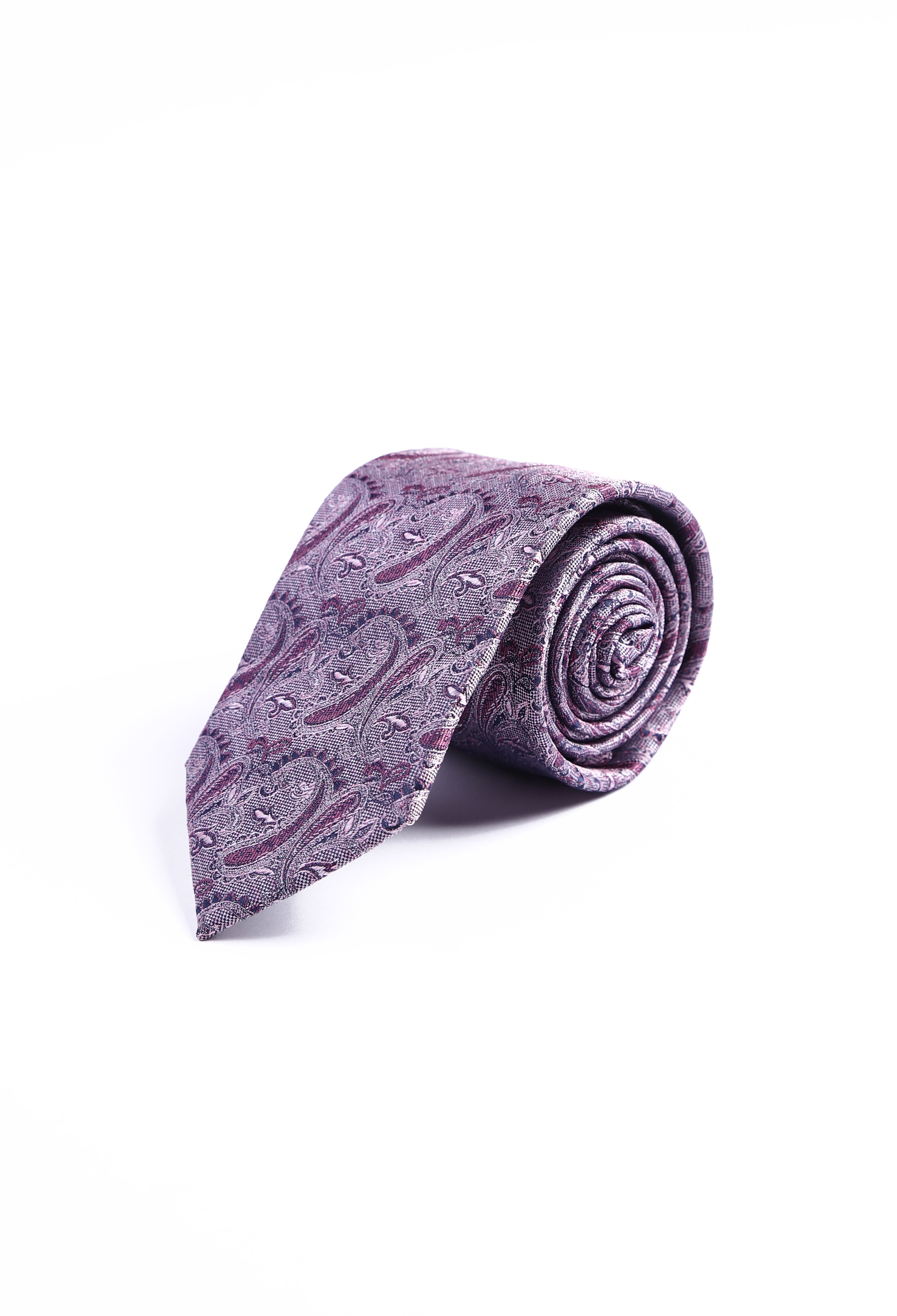 Lavender Purple Paisley Tie (TIE-000023)