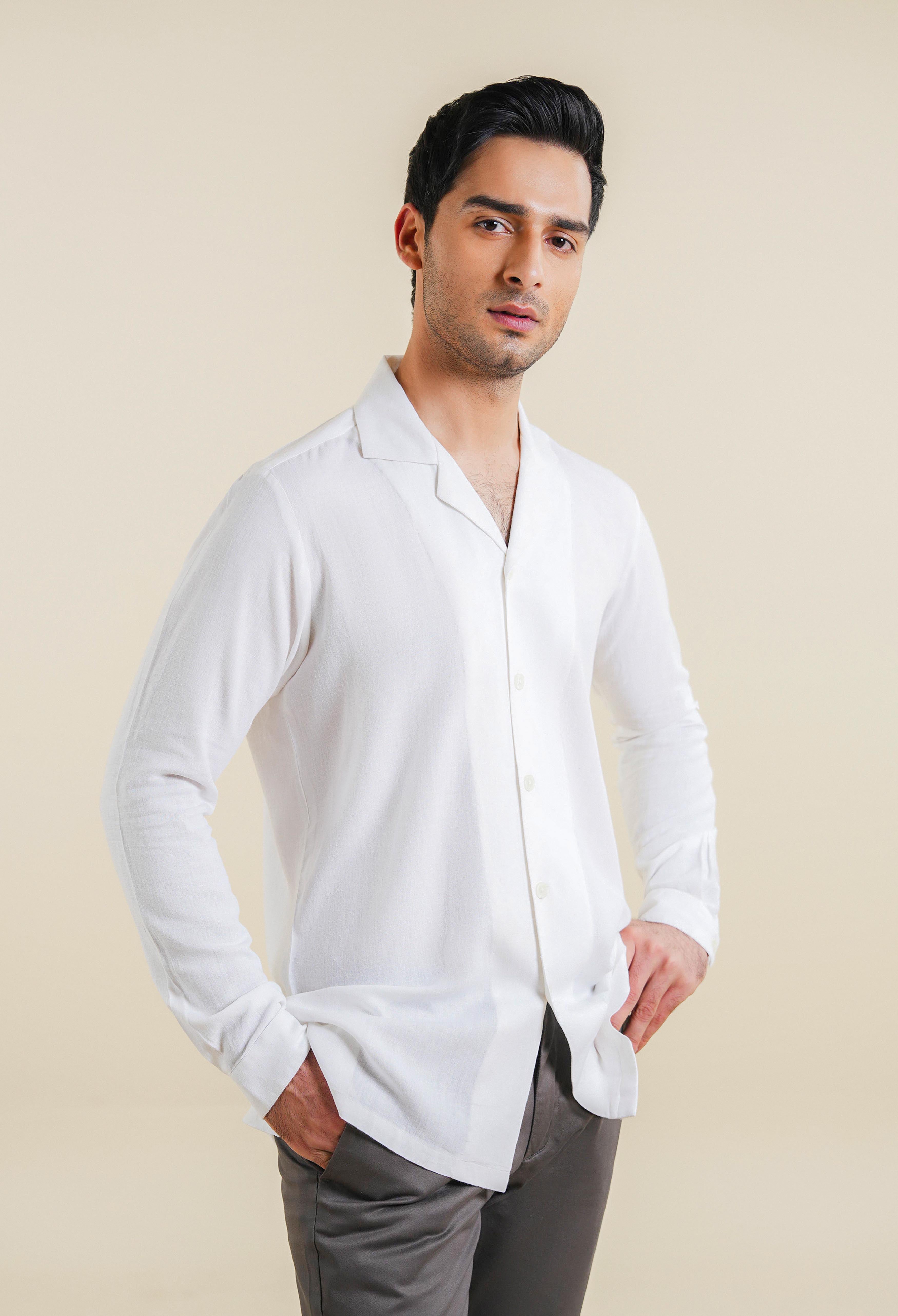 Daisy White Linen Shirt