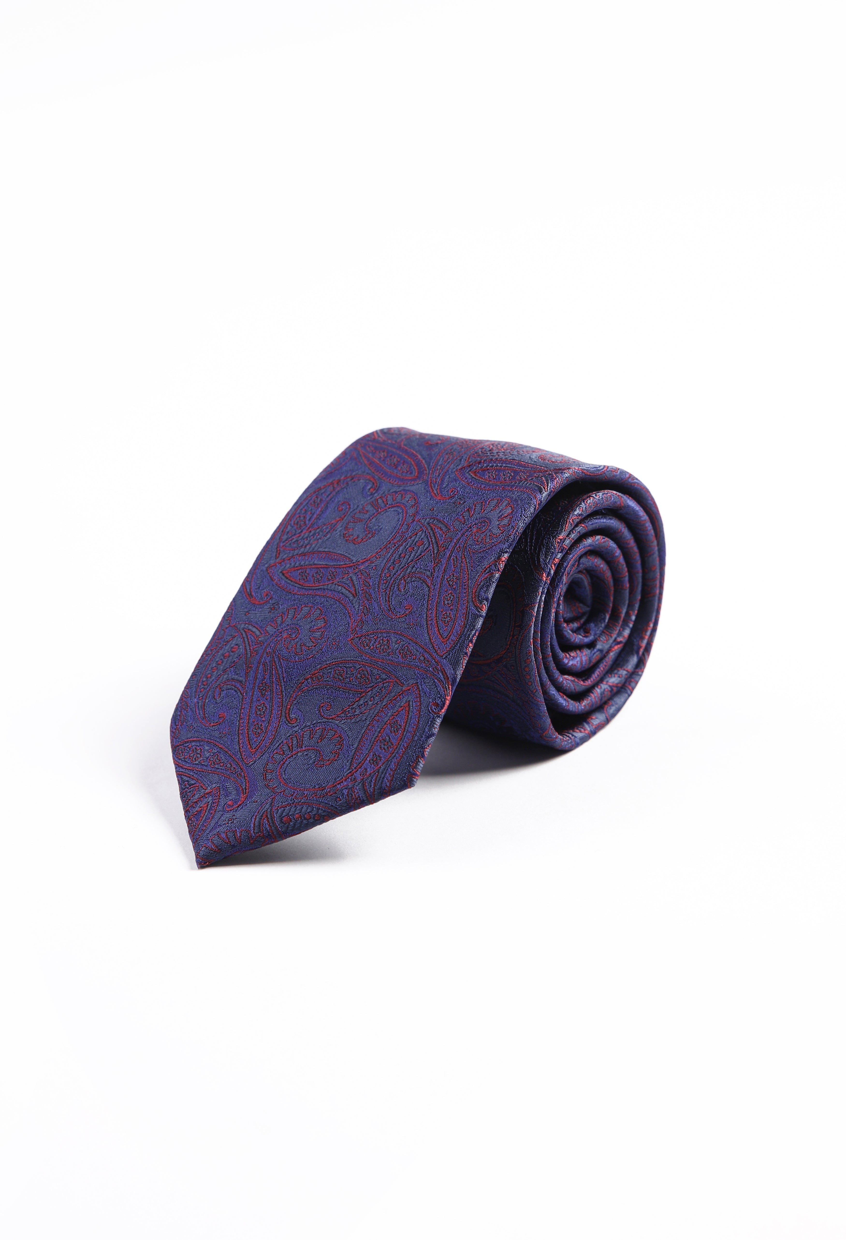 Egyptian Blue Paisley Tie (TIE-000023)