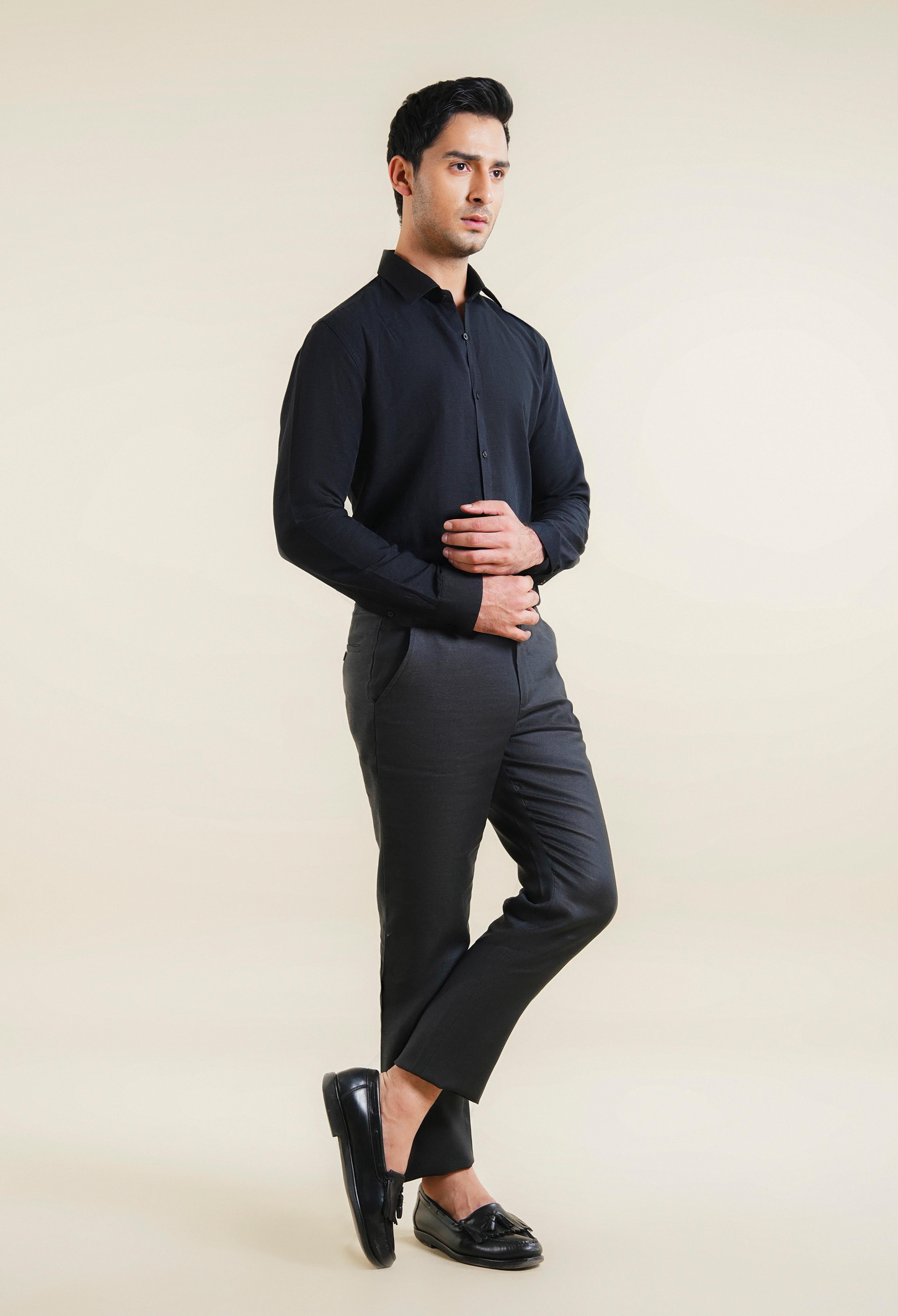 Black Linen Shirt