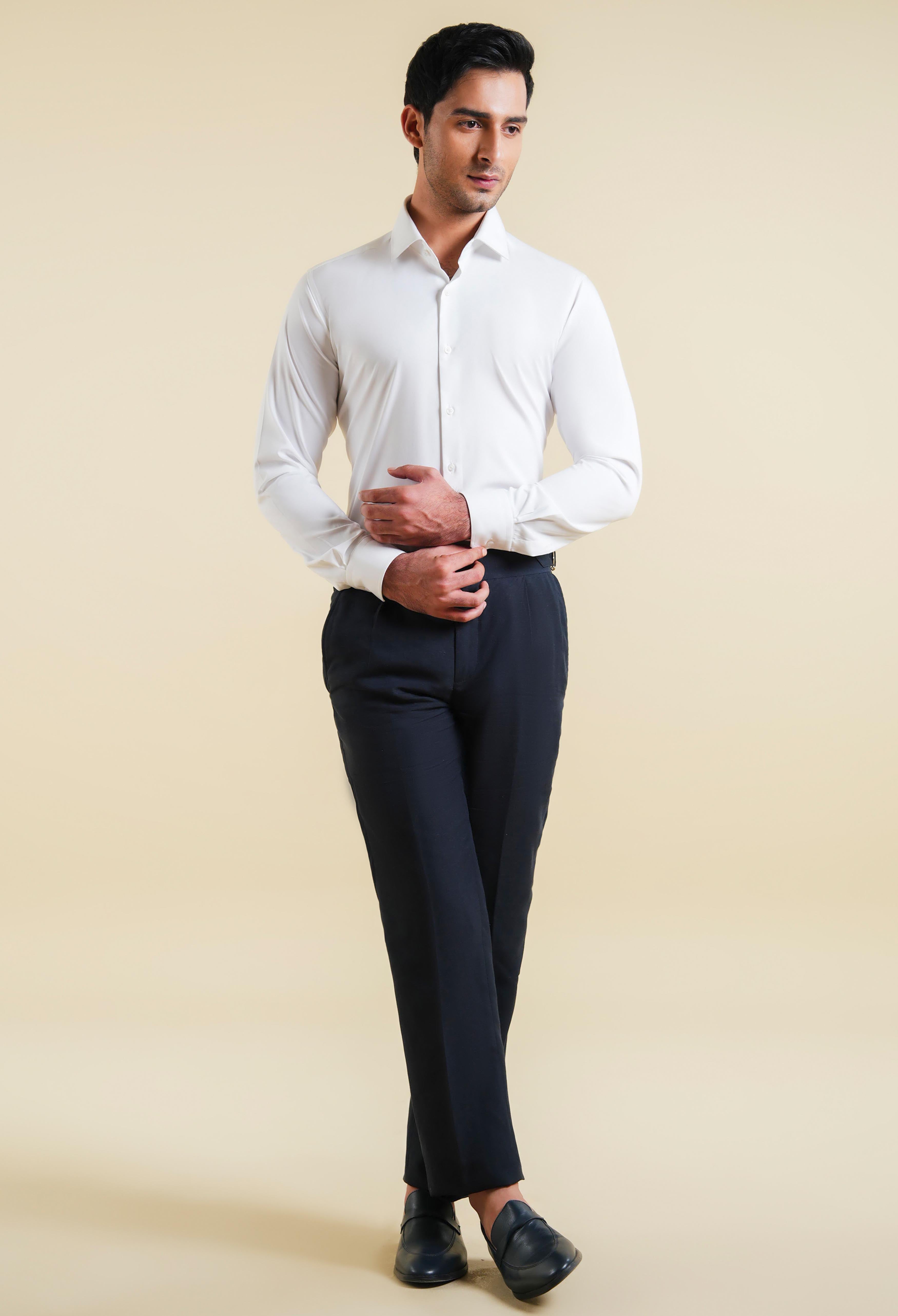 Egg Shell White Casual Shirt