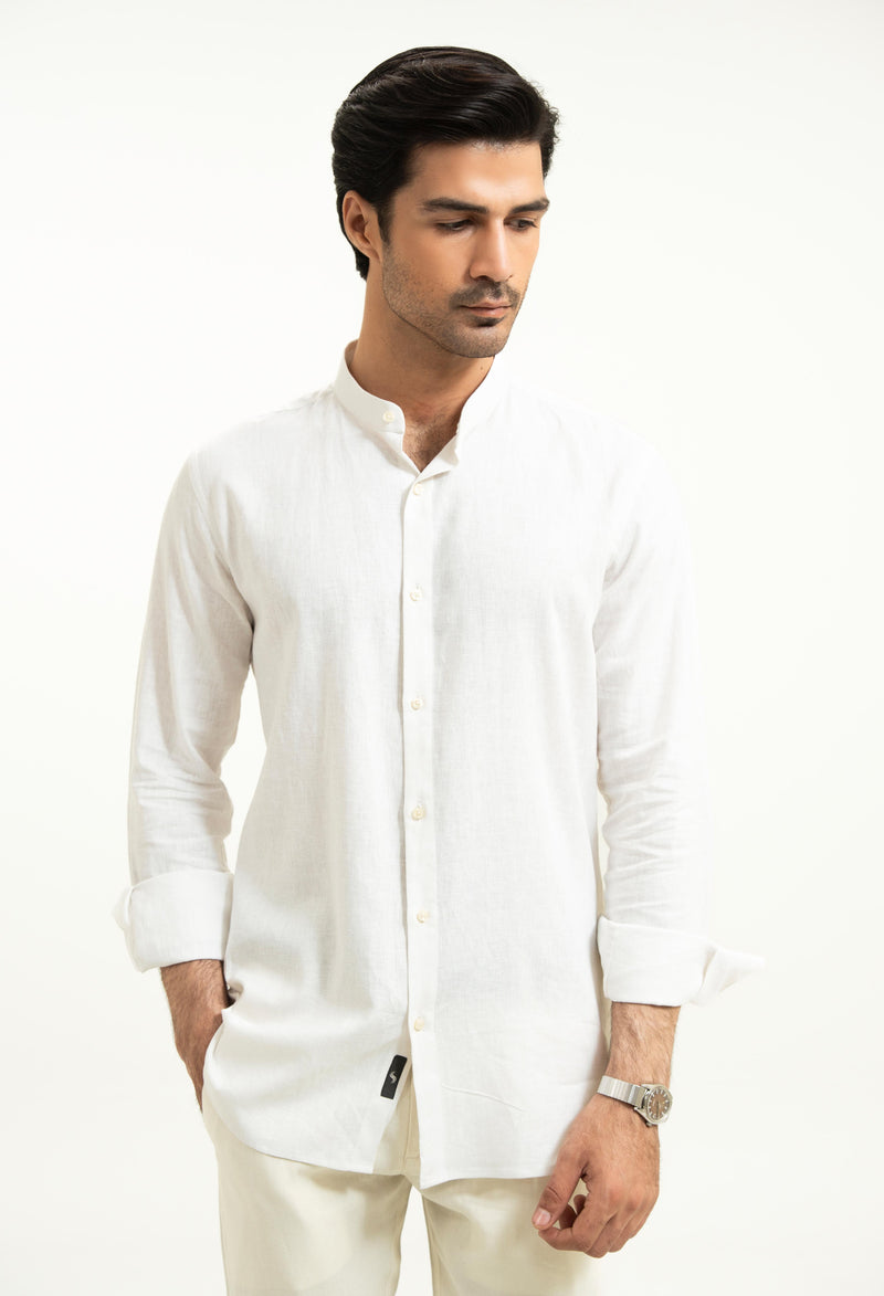 Egg White Linen Shirt