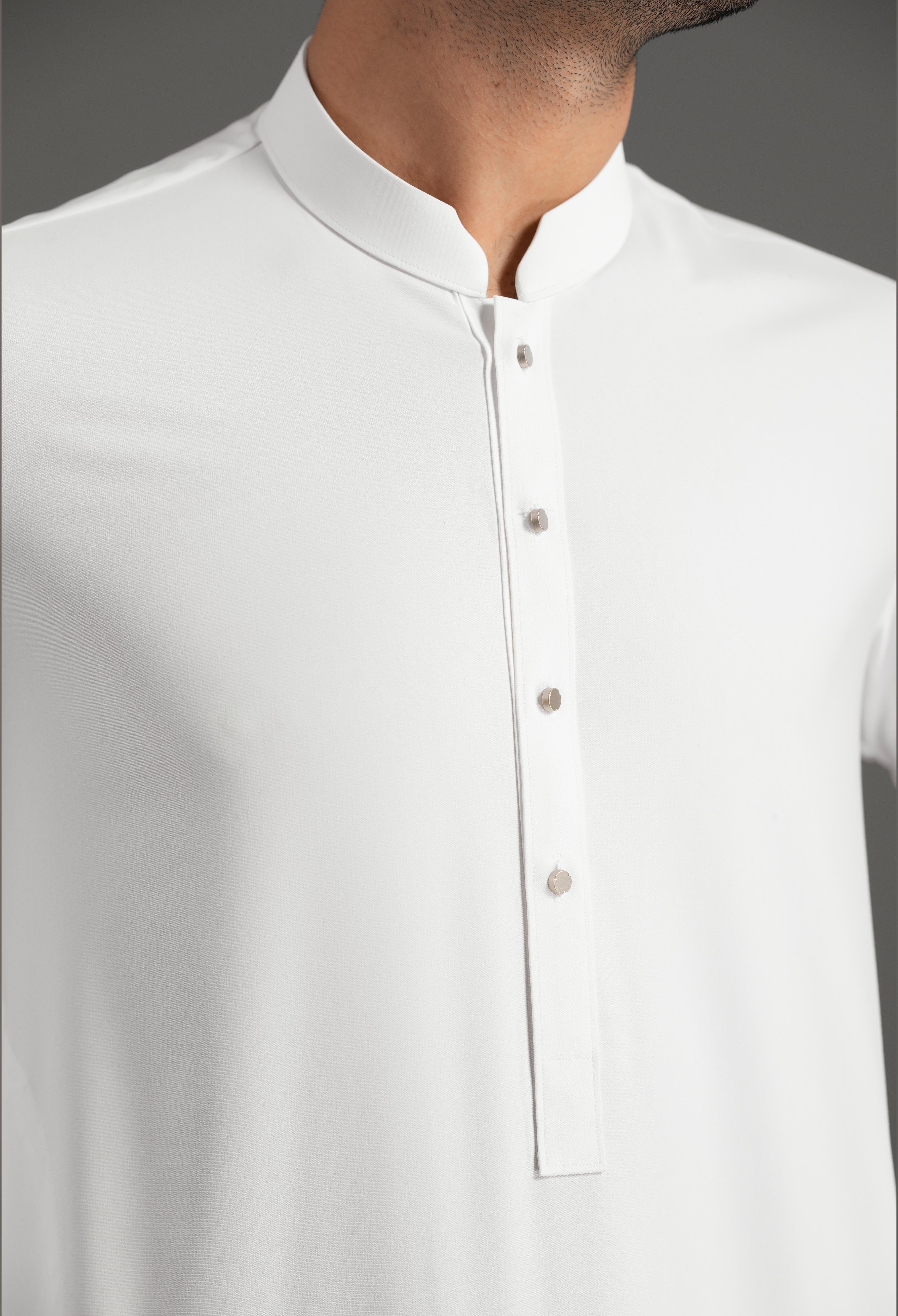 Egg White Blended Kameez Shalwar