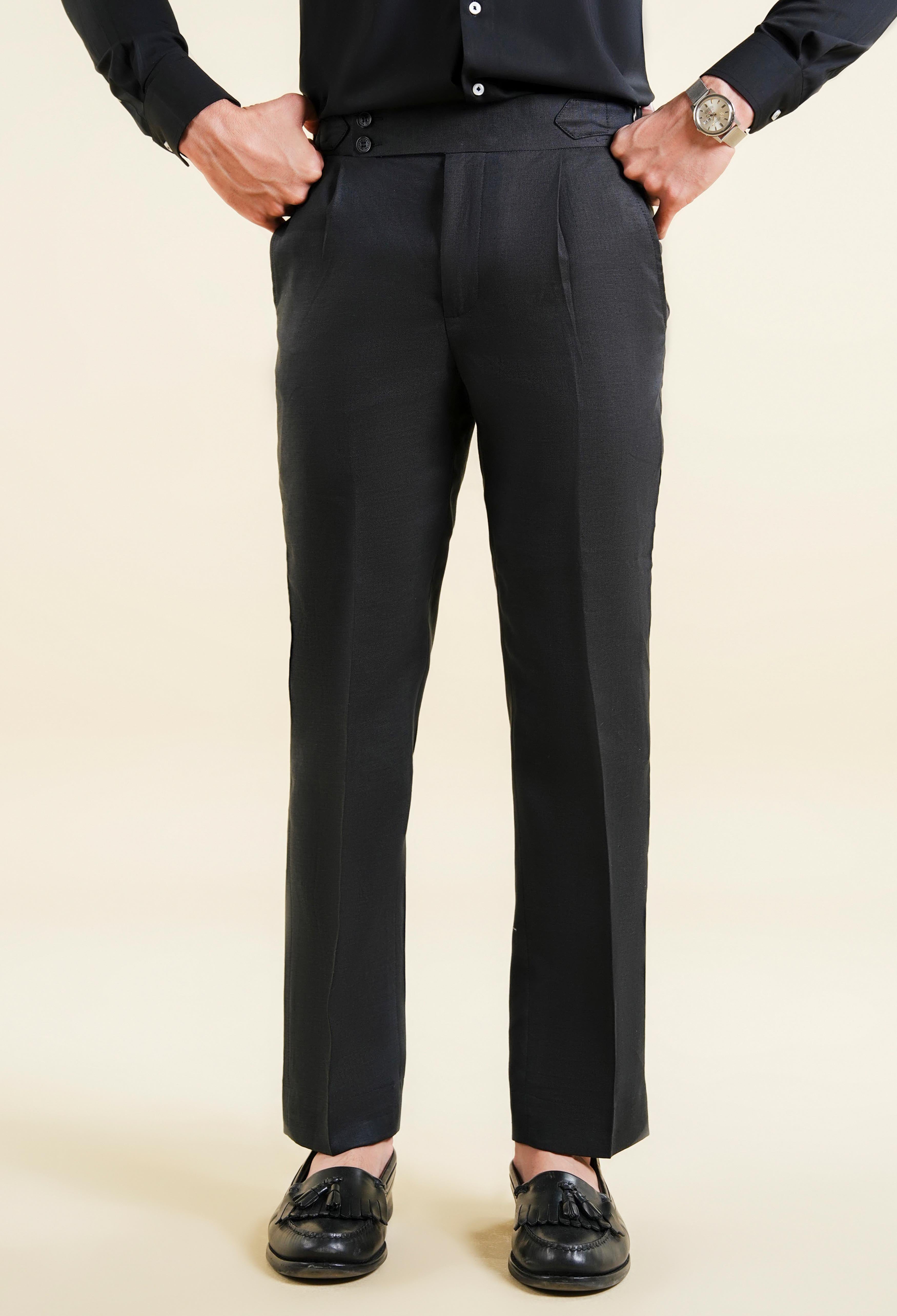 Shadow Grey Linen Gurkha Pant