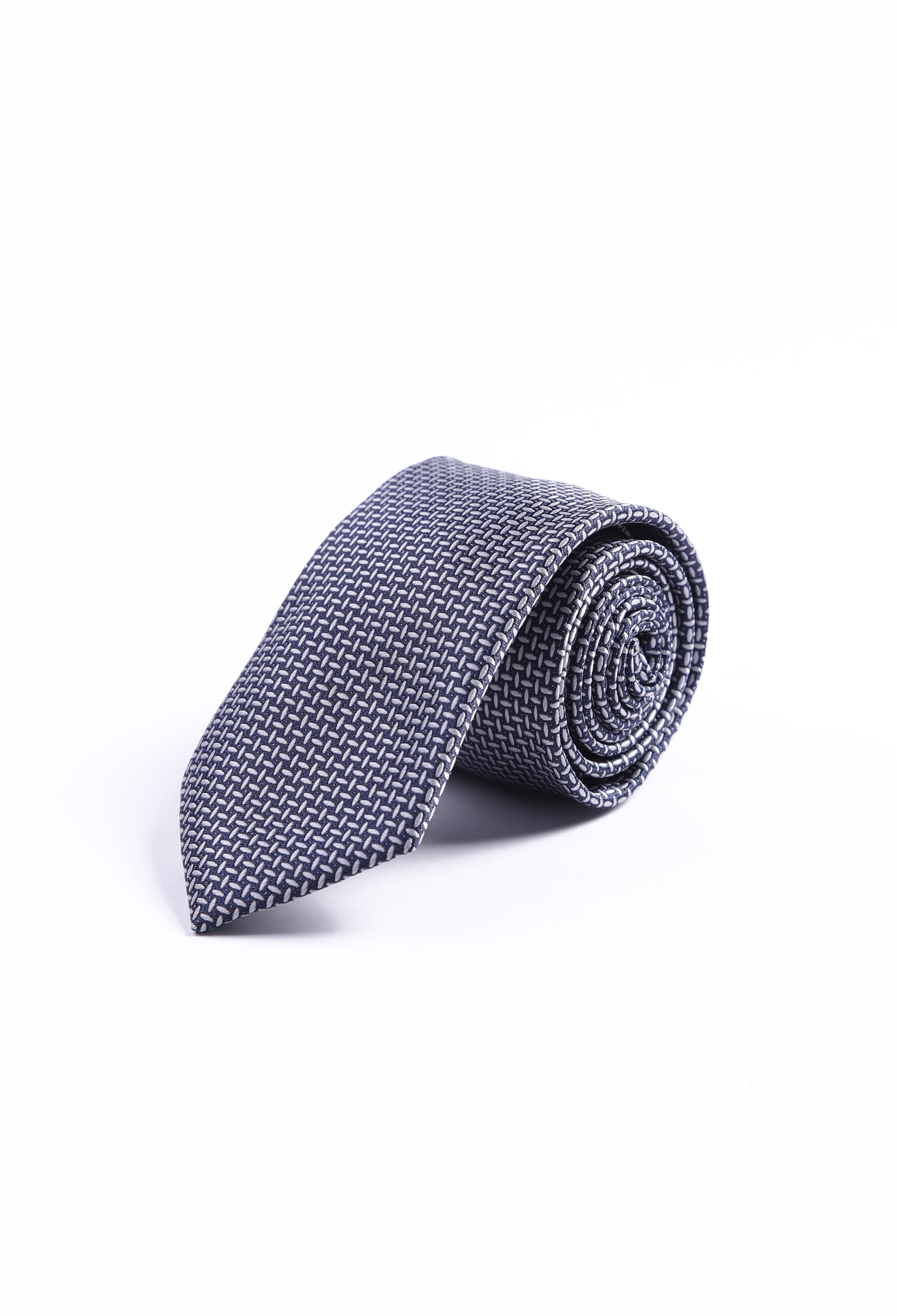Gunmetal Grey Zigzag Tie (TIE-000035)