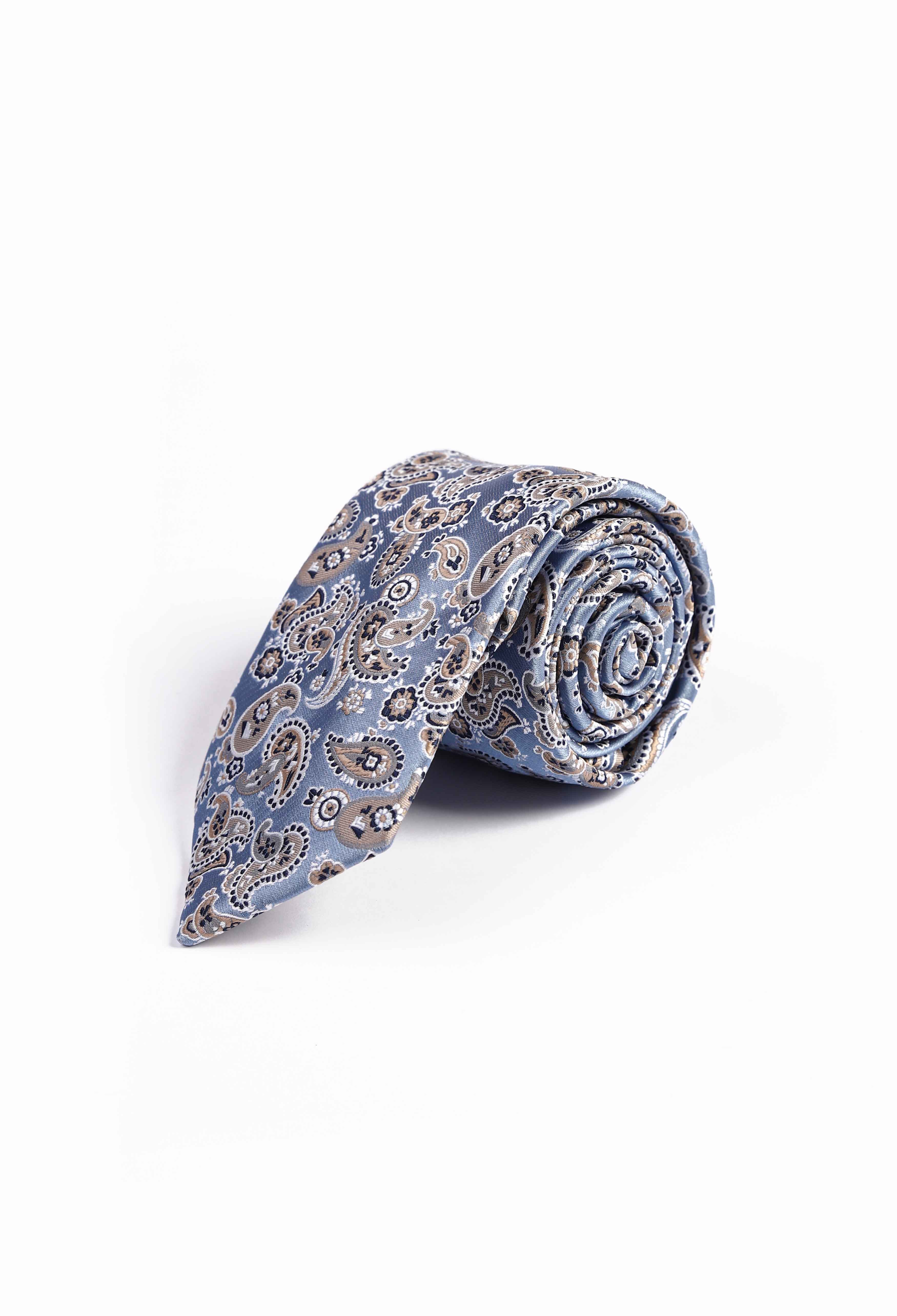 Pastel Blue Paisley Tie