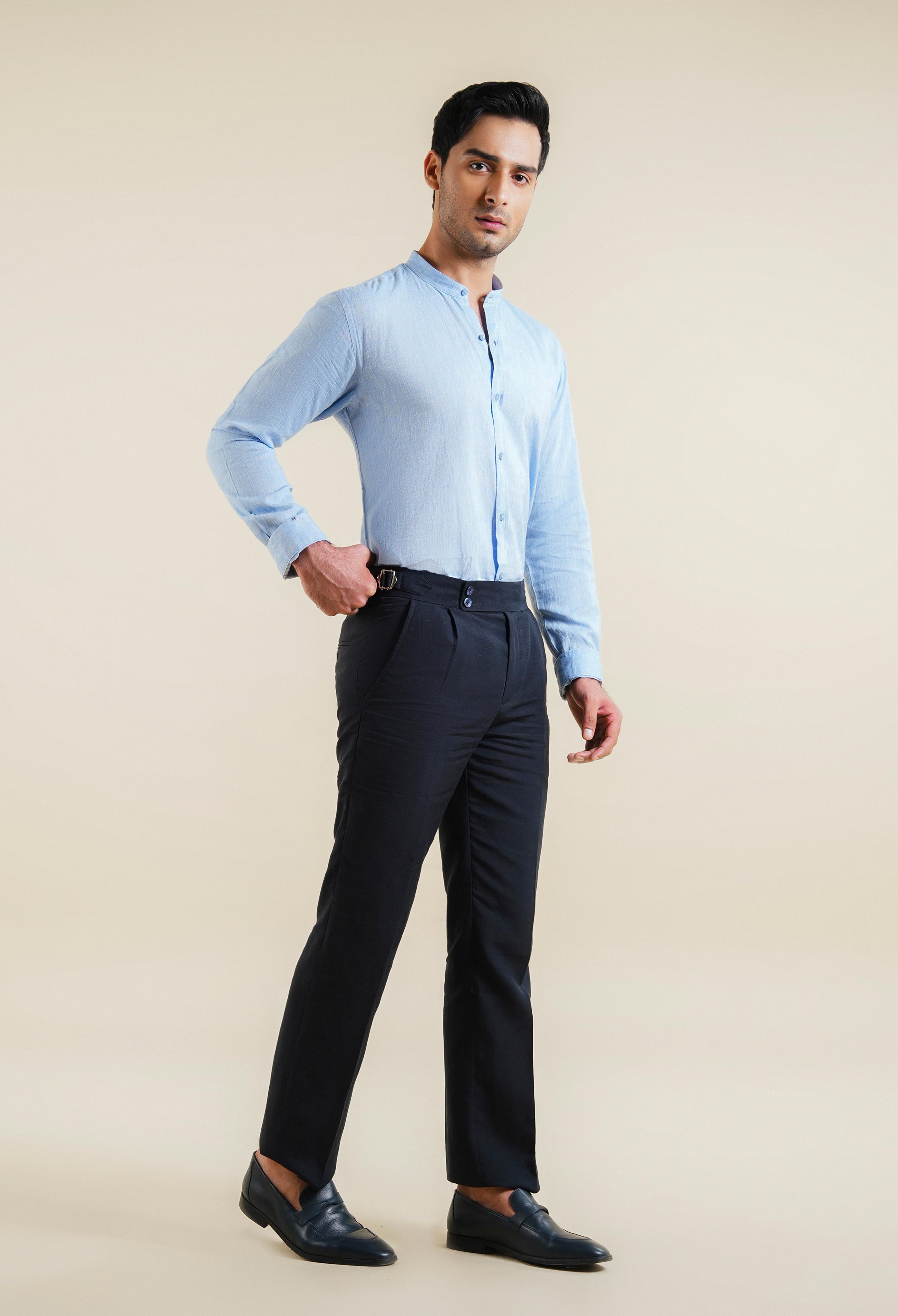 Sky Blue Linen Shirt