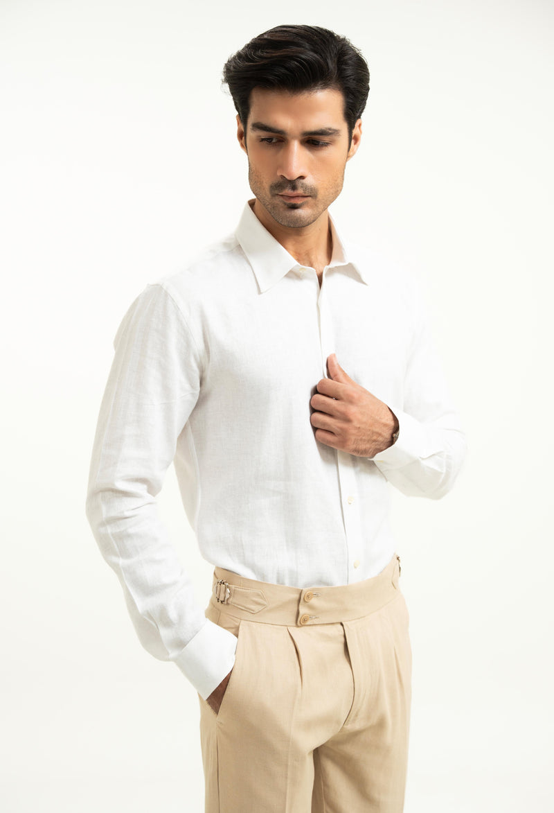 Egg White Linen Shirt