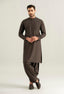 Umber Brown Blended Kameez Shalwar