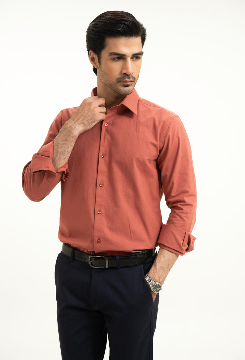 Flamingo Red Linen Shirt