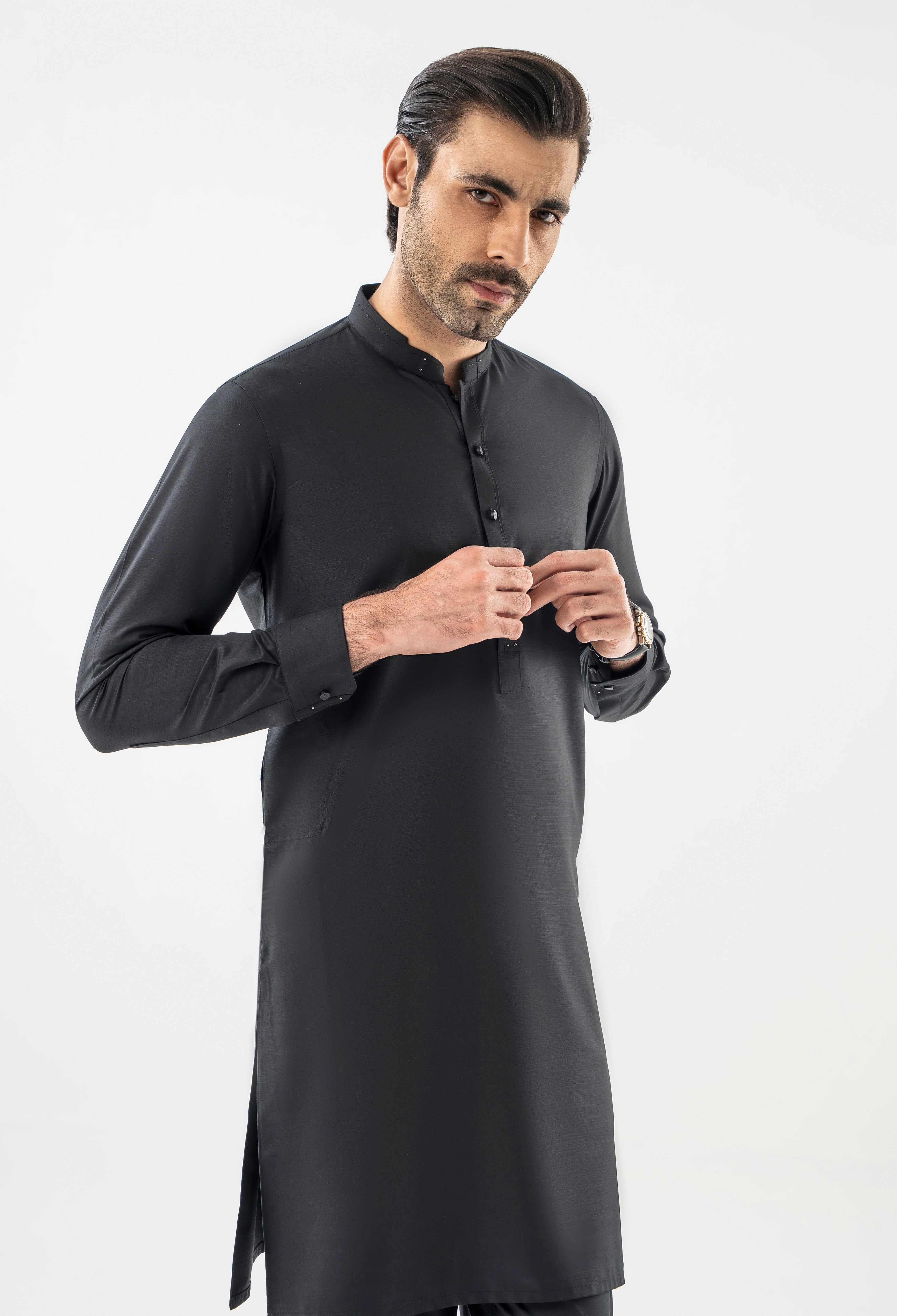 Night Black Detailing Kurta Pajama