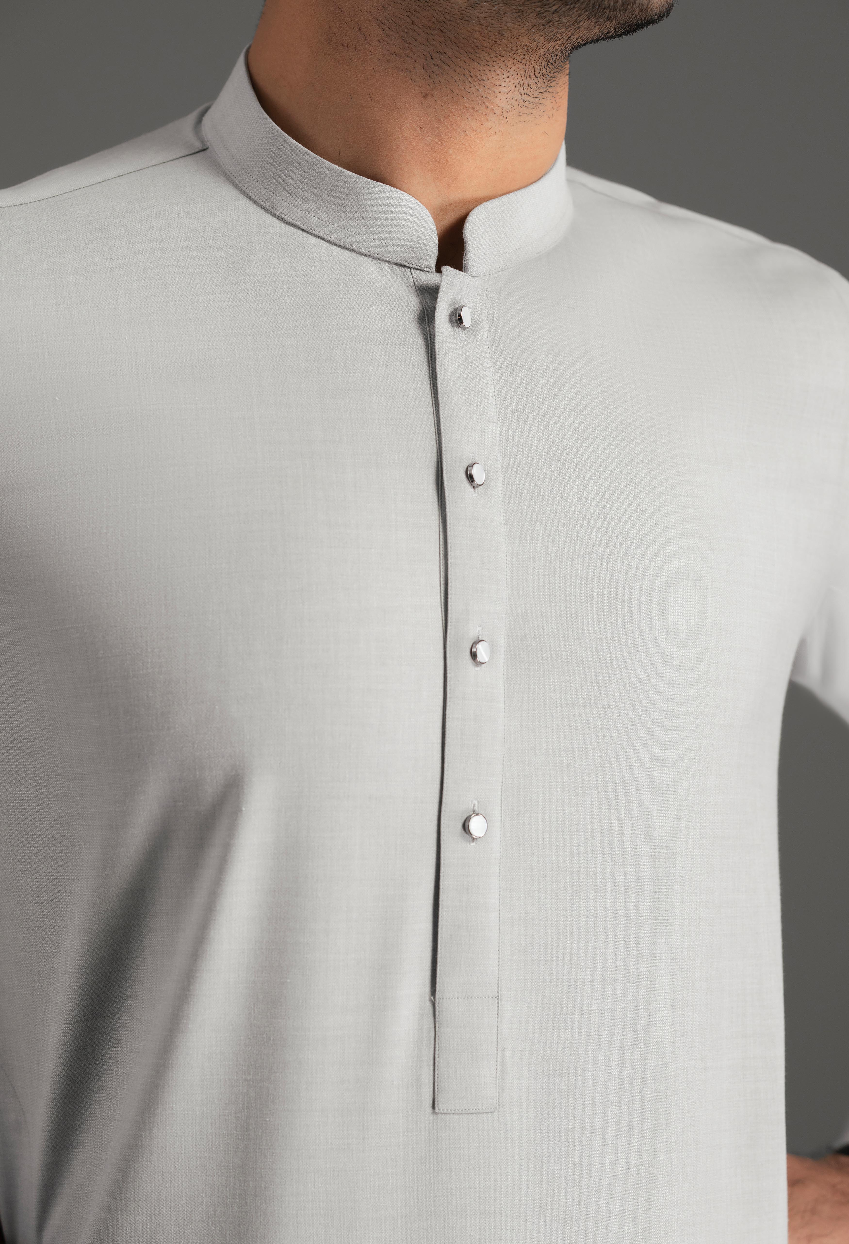 Ceramic Grey Blended Kameez Shalwar