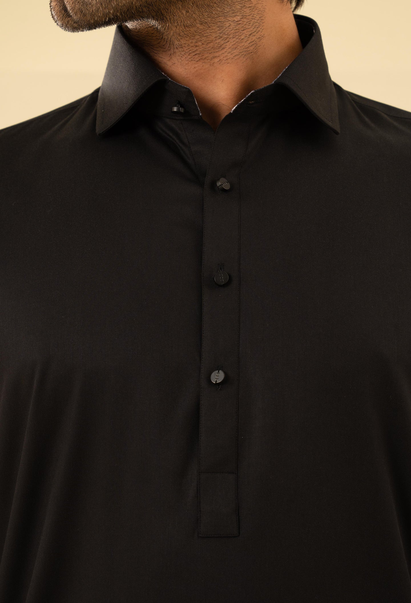 Bat Black Detailing Kameez Shalwar
