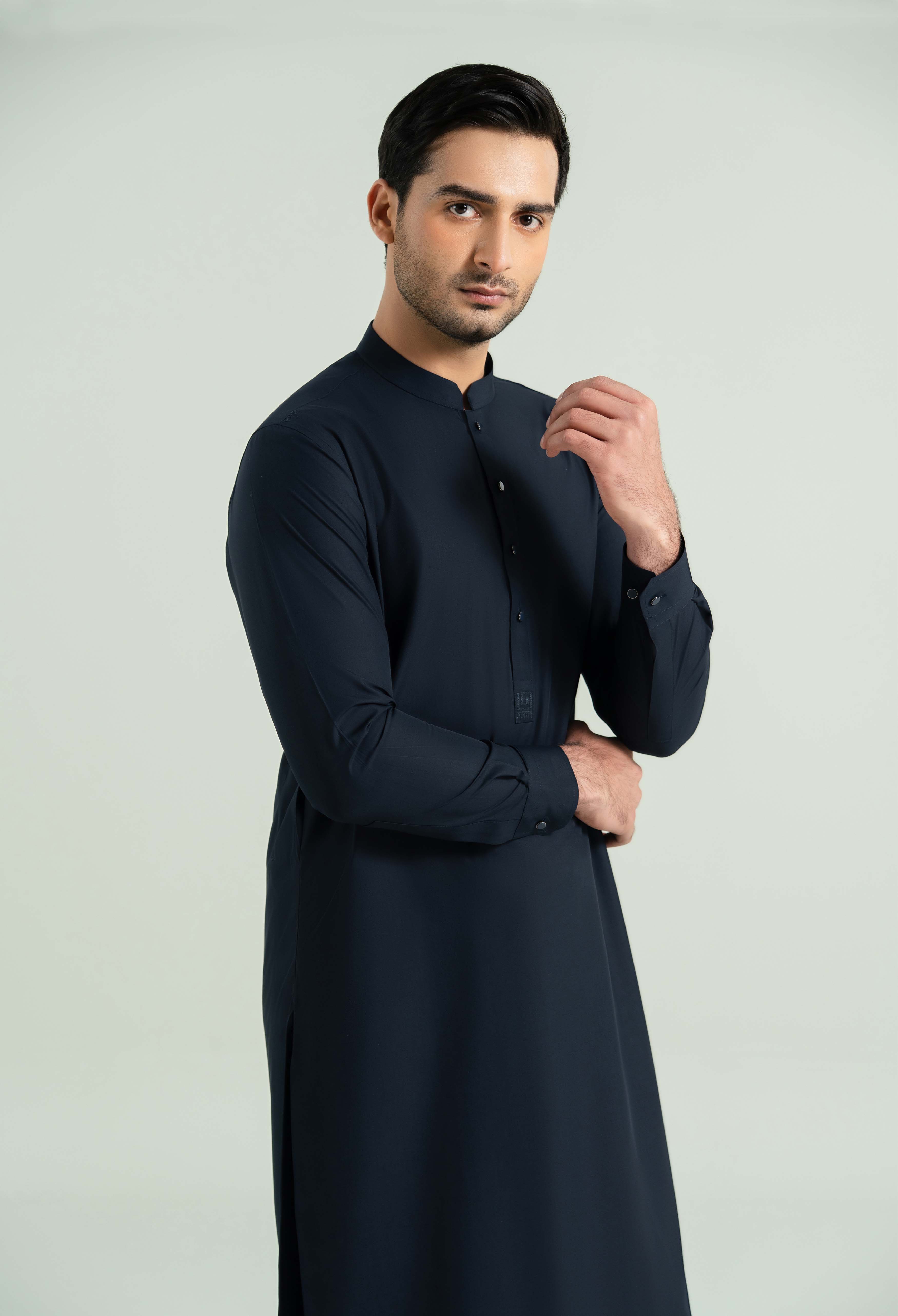 Navy Blue Detailing Kameez Shalwar
