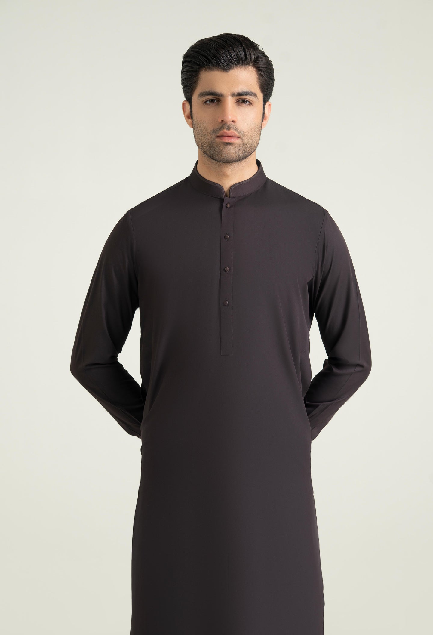 Dark Maroon Blended Kameez Shalwar