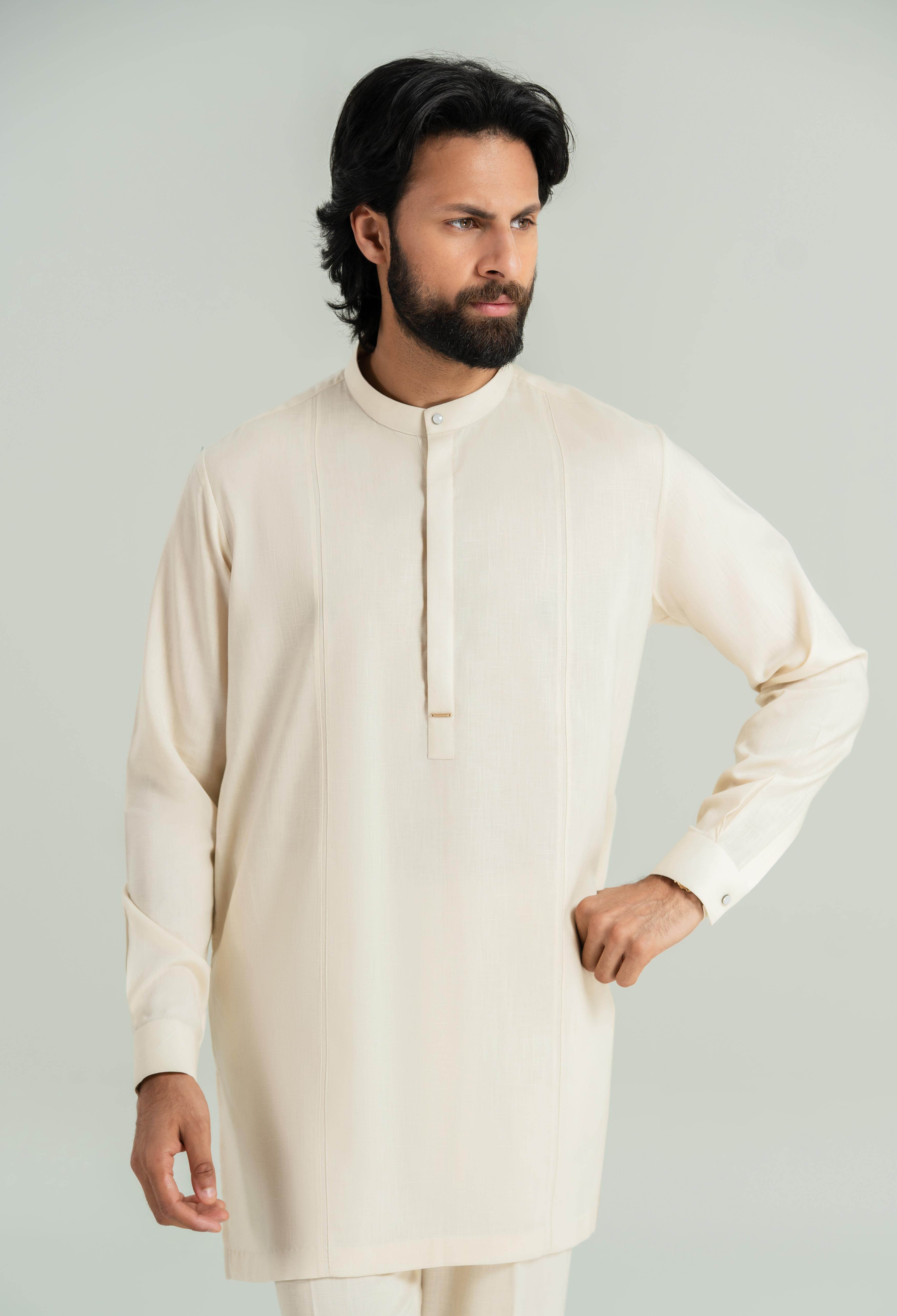 Creamy Off White Tencel Linen Cord's Set