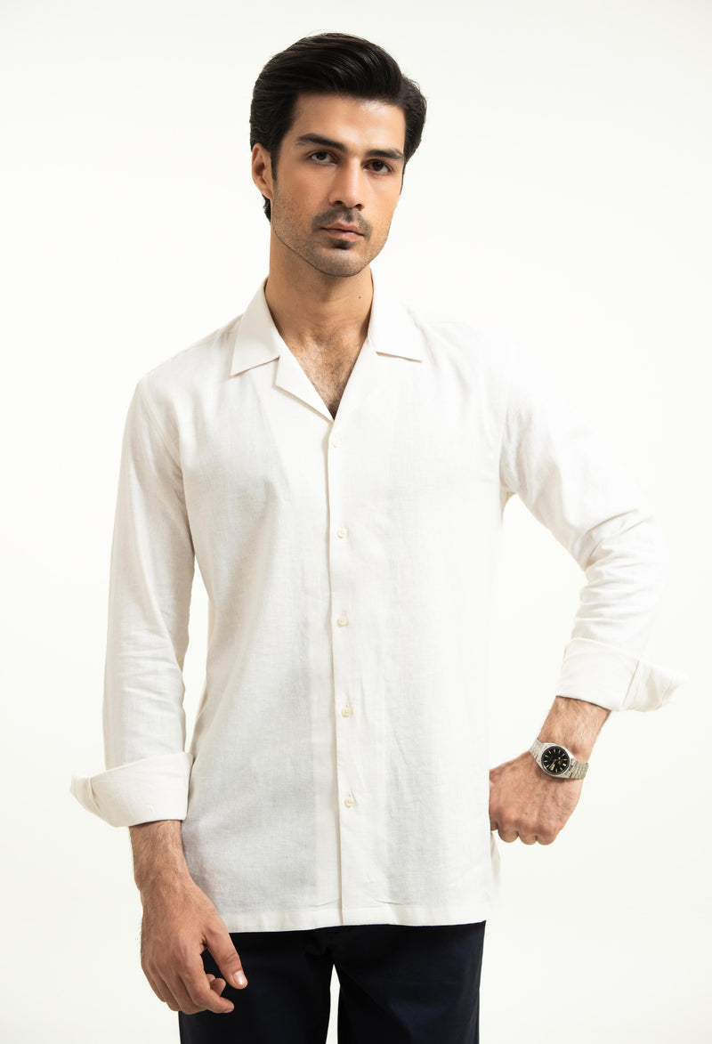 Egg White Linen Shirt