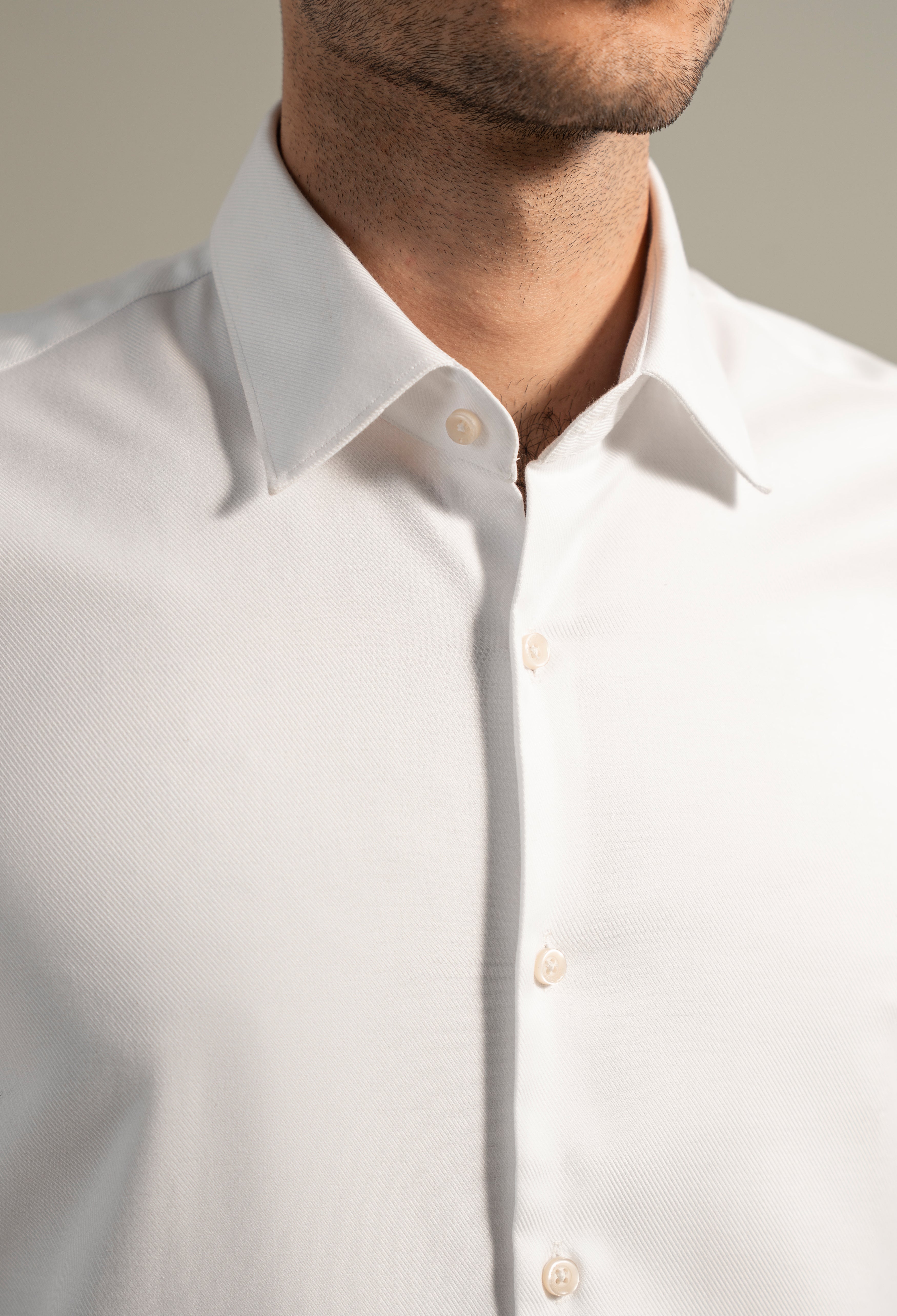 Antique White Twill Formal Shirt