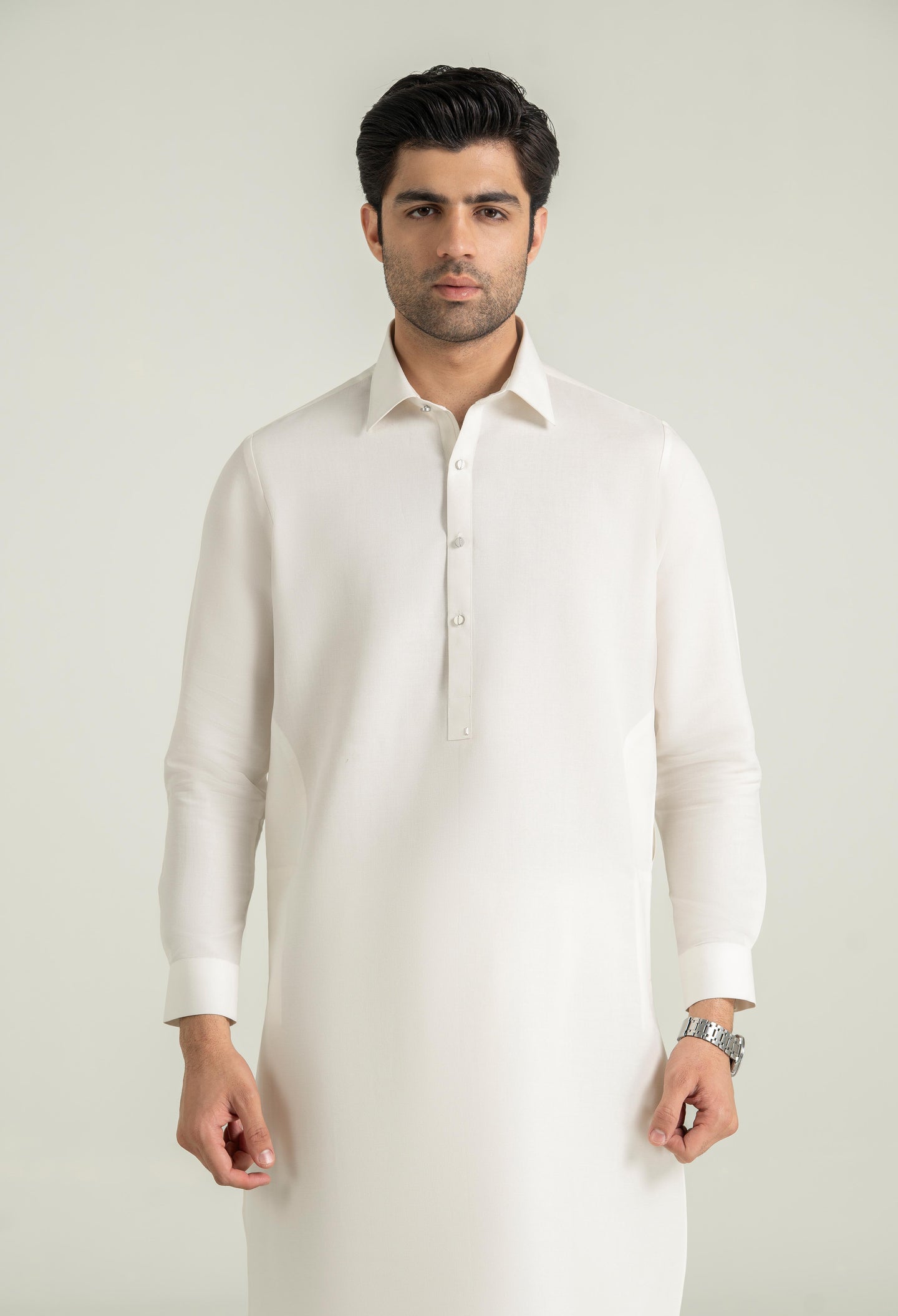 Butter Cream Blended Kameez Shalwar
