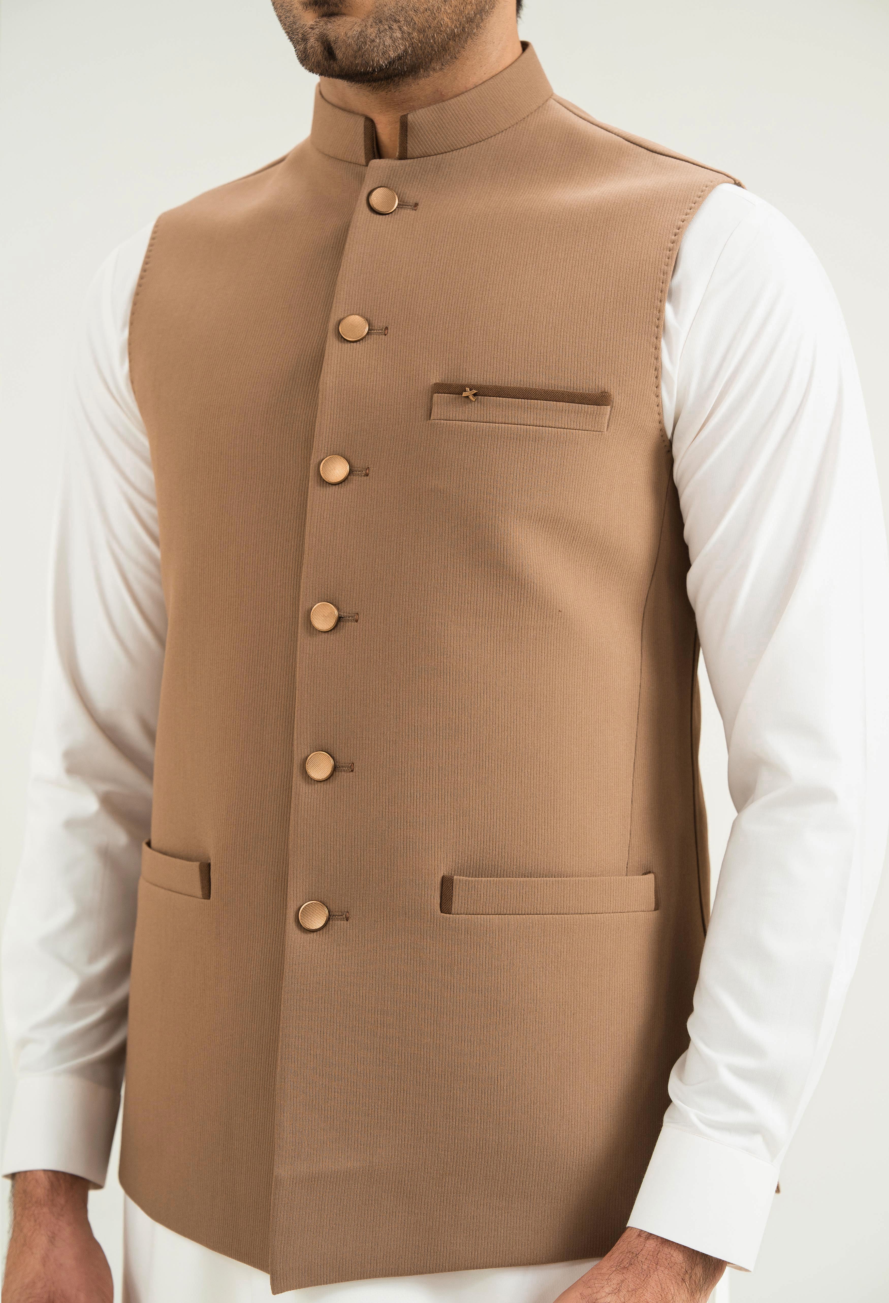 Sand Brown Corduroy Waistcoat