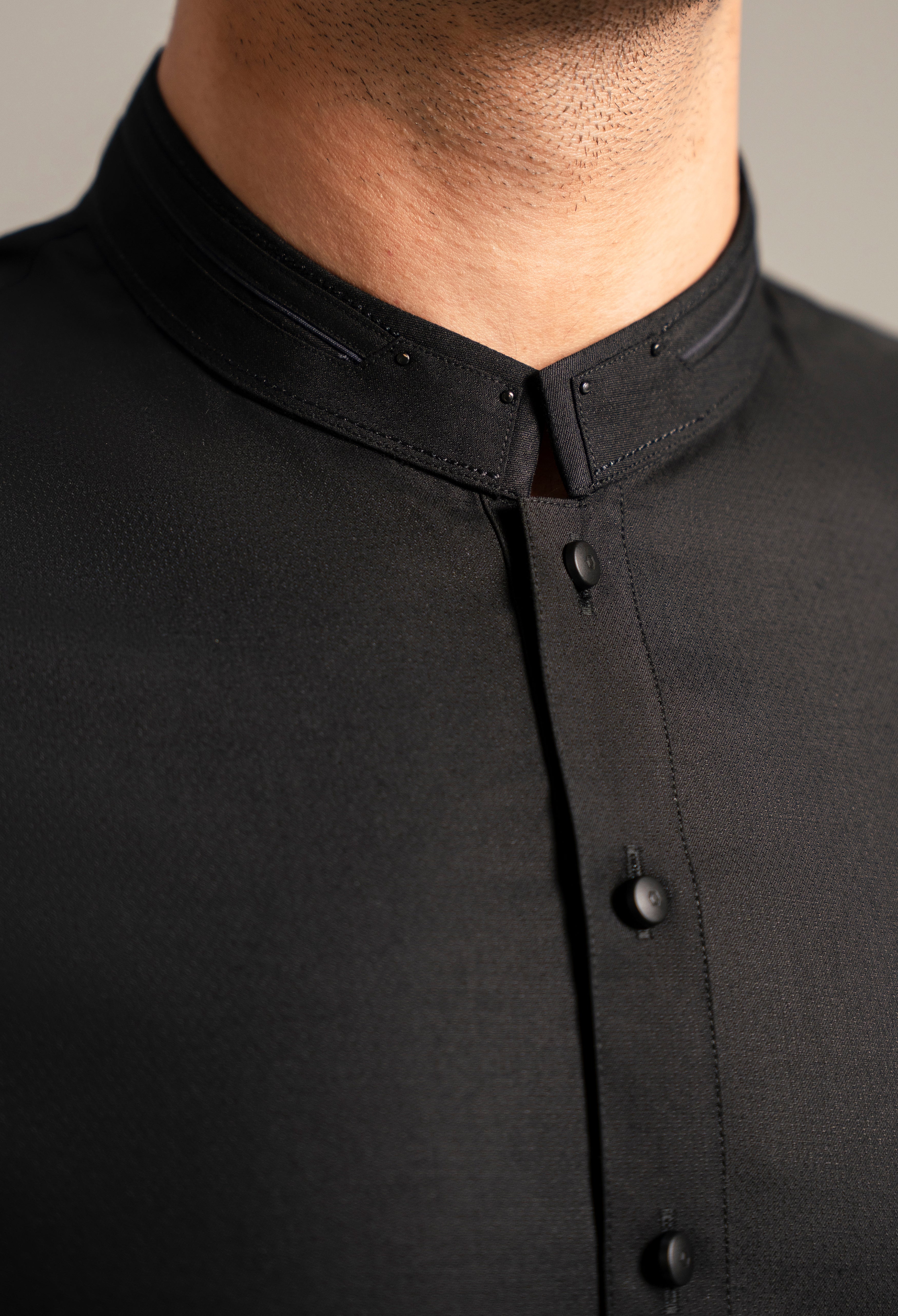 Jet Black Detailing Kameez Shalwar