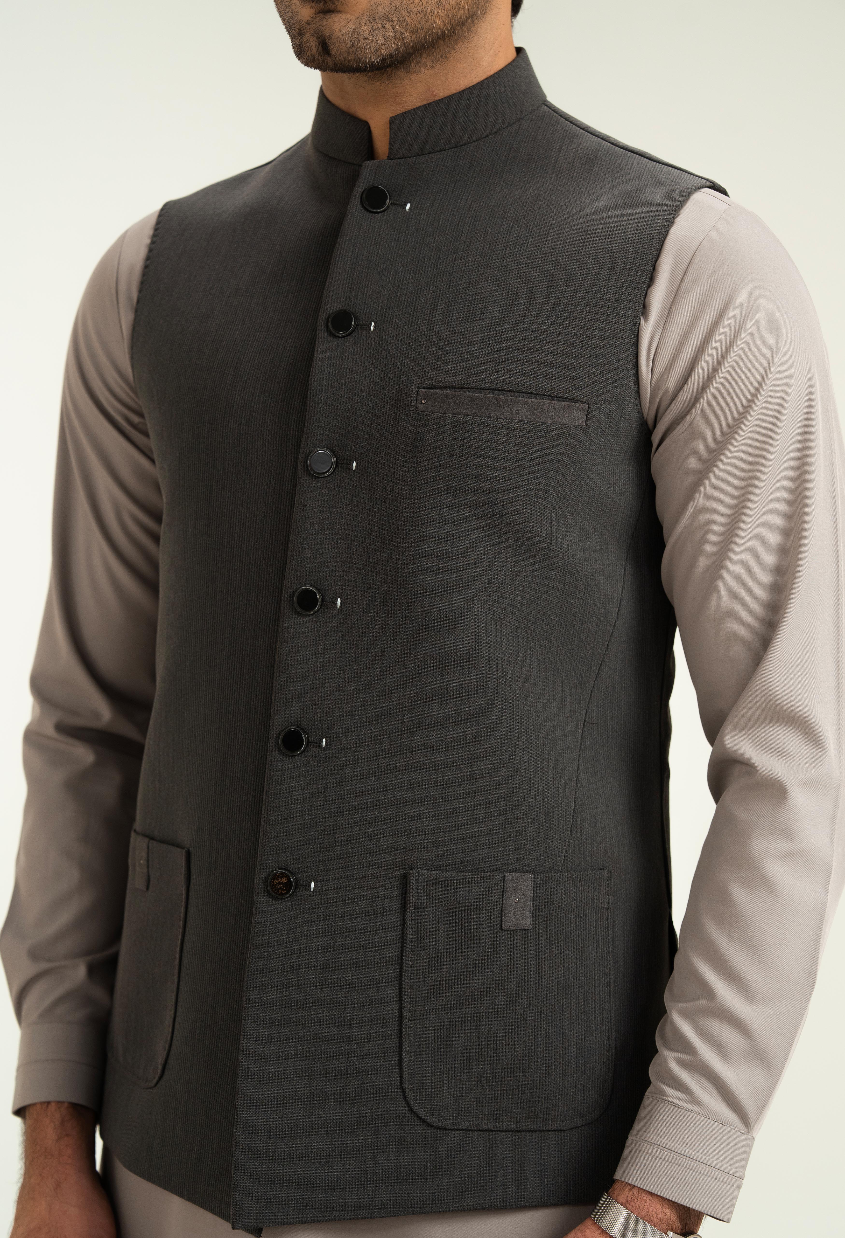 Ash Grey Corduroy Waistcoat
