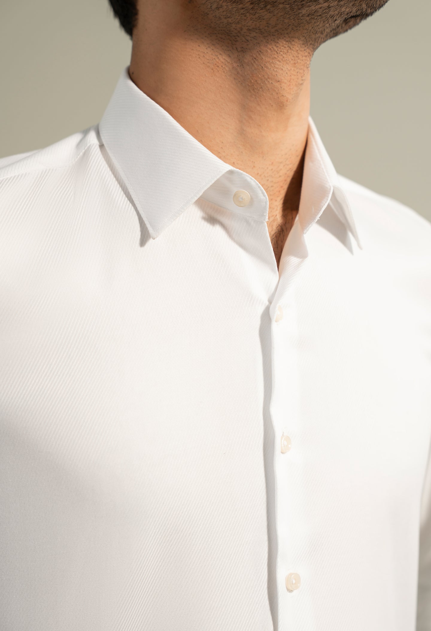 Daisy White Twill Formal Shirt