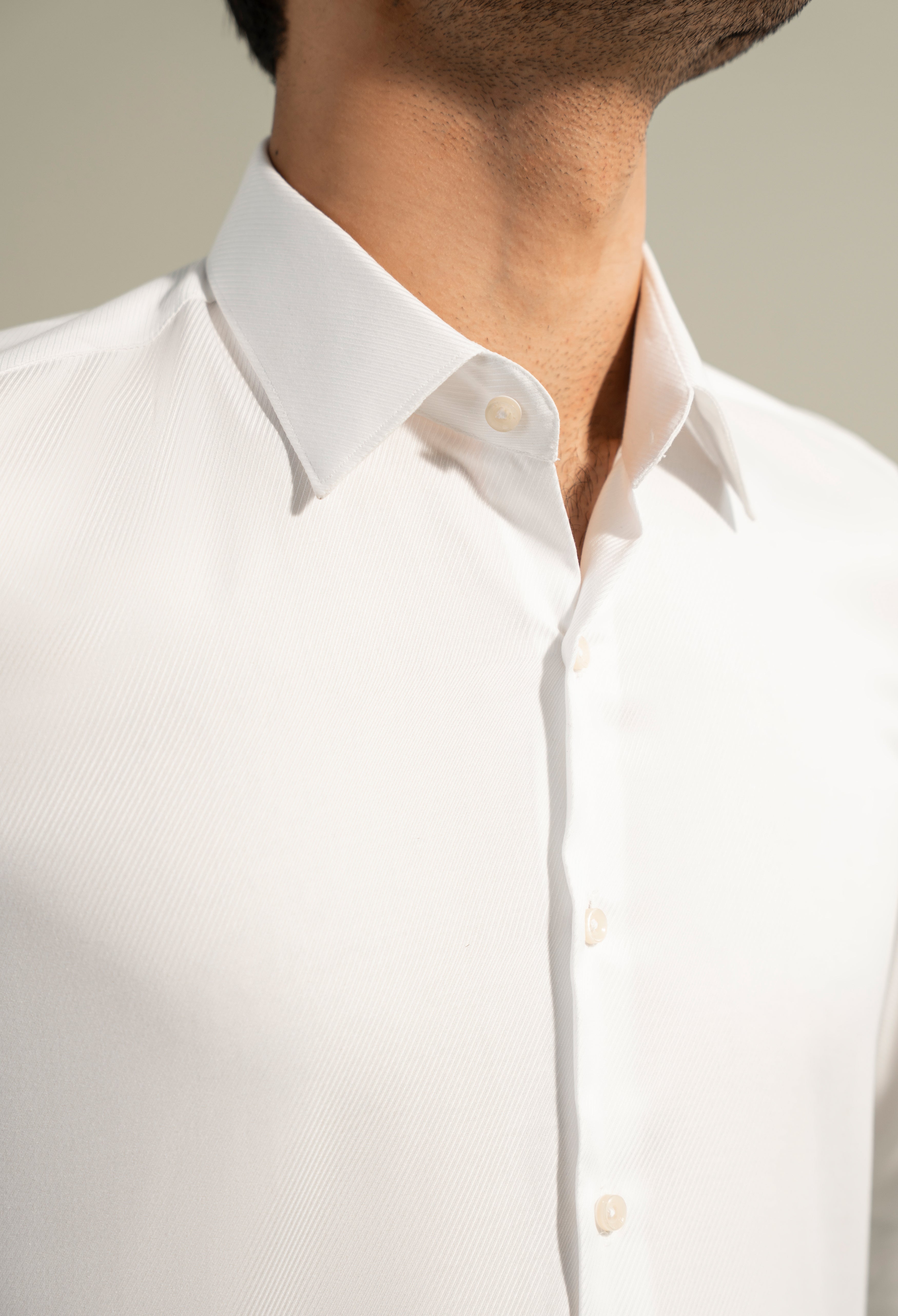 Daisy White Twill Formal Shirt