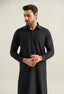 Dark Navy Blue Detailing Kameez Shalwar