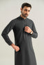 Dark Grey Blended Kameez Shalwar