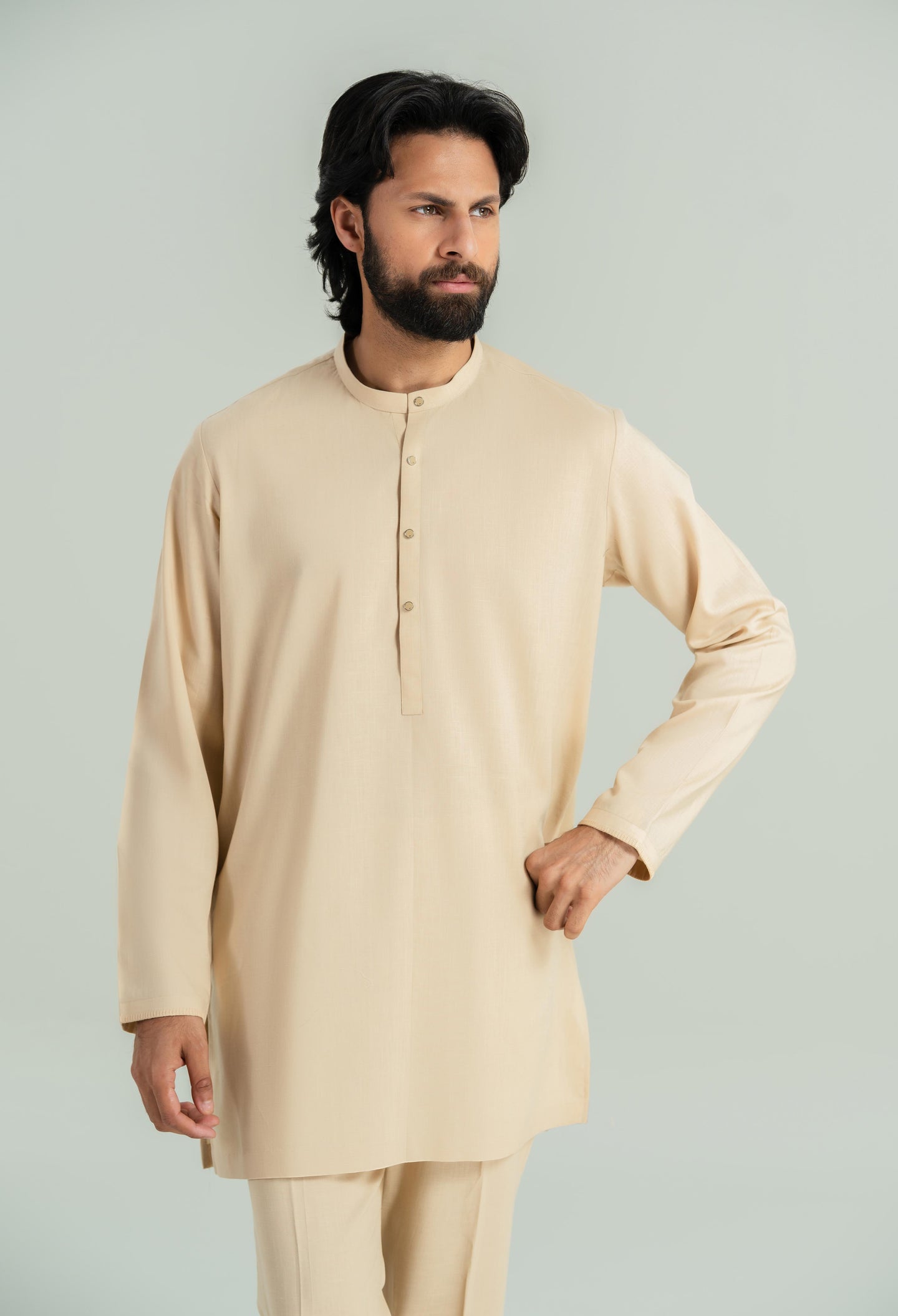 Parmesan Beige Tencel Linen Cord's Set