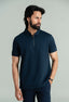 Deep Navy Zip Styled Polo